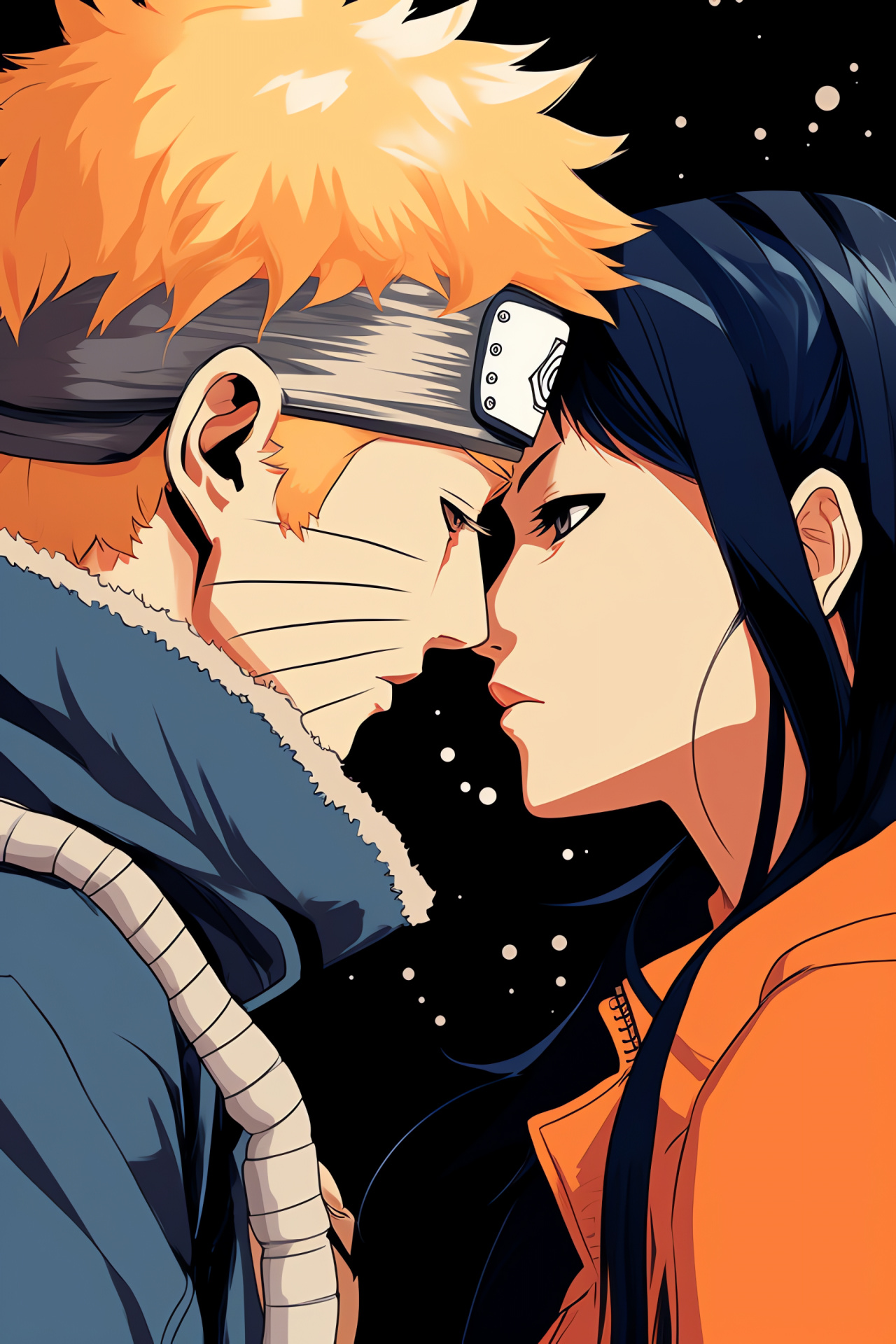 Naruto Uzumaki, Hinata Hyuga, Passionate embrace, Anime sentiment, Shippuden storyline, HD Phone Wallpaper