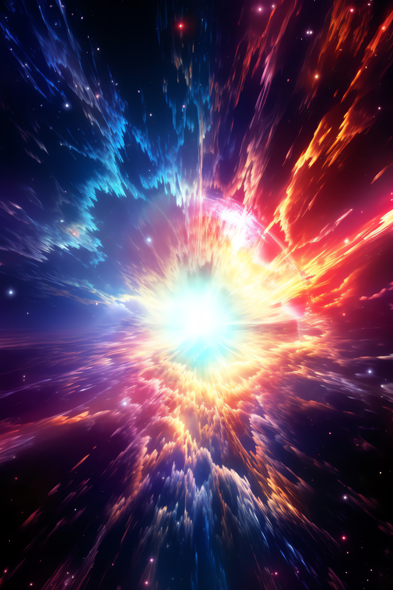 Stellar explosion science, interstellar catastrophe, distant starburst, SN reference, astronomical colors, HD Phone Image