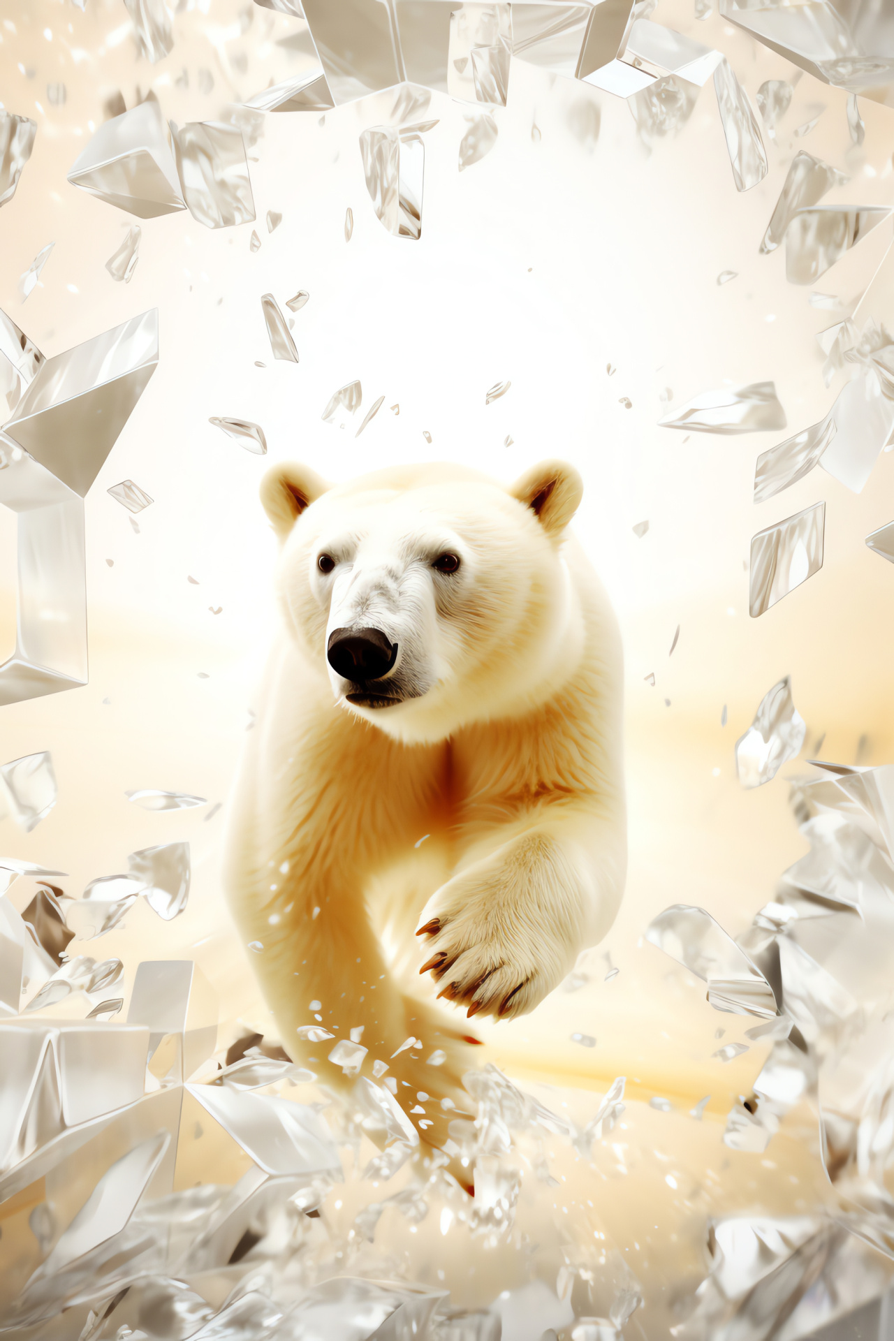 Arctic bear, Cub wildlife, Arctic mammal, Northern species, Cold climate creature, HD Phone Wallpaper
