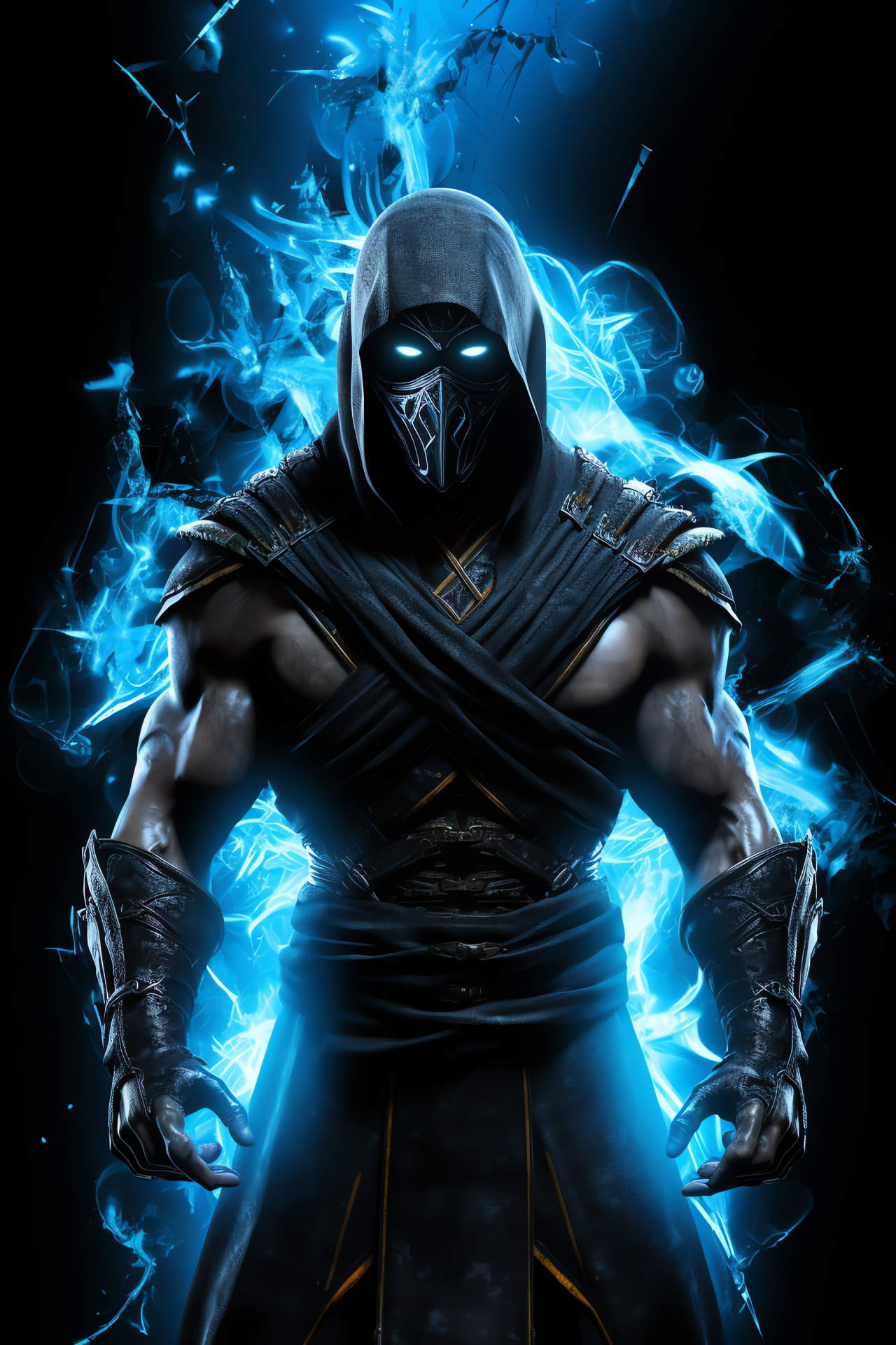 Noob Saibot character, Mortal Kombat, Shadowy figure, Ominous presence, Fighting game, HD Phone Wallpaper