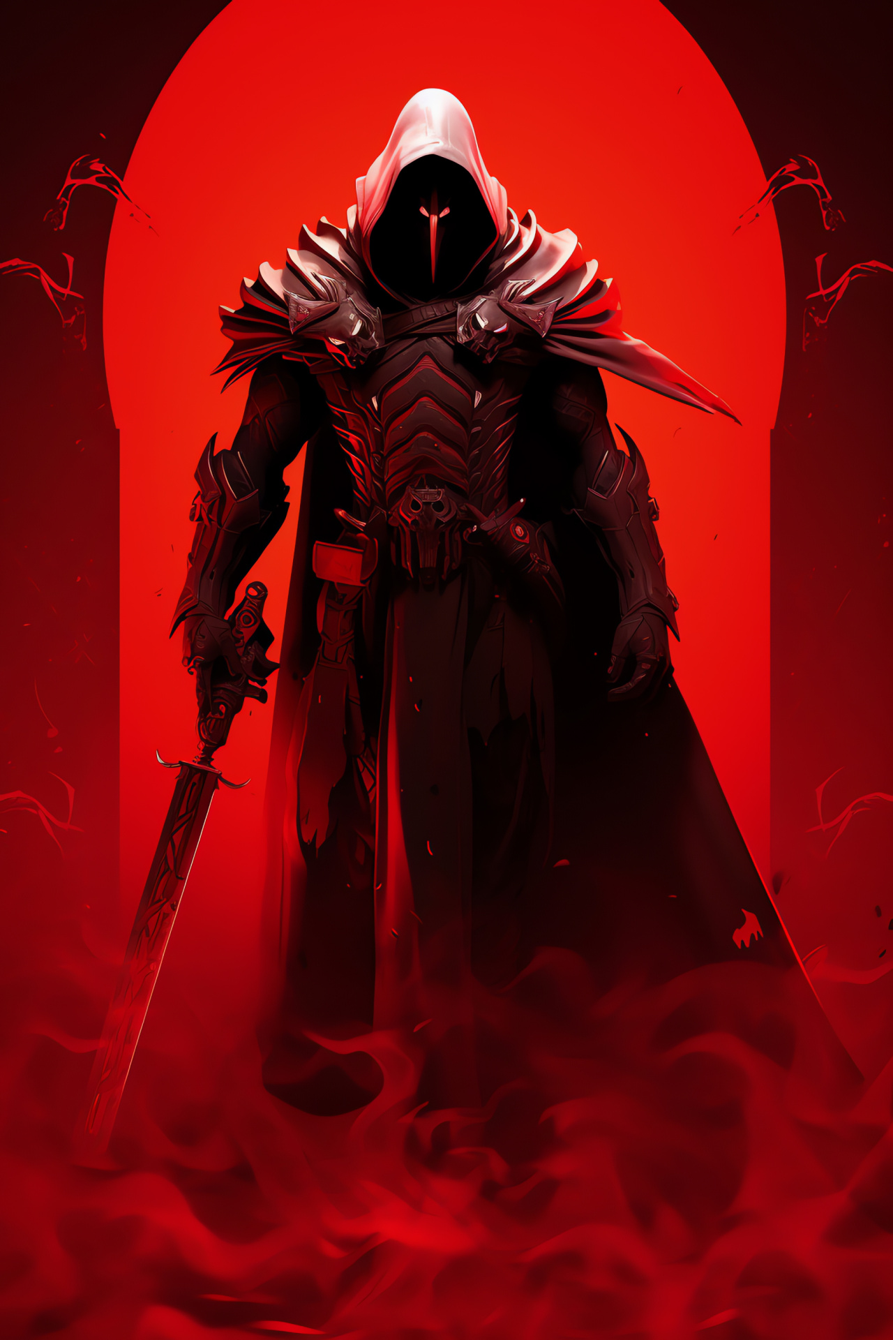 Overwatch Reaper, Macabre hero, Sinister aesthetic, Ebon mantle, Gaming legend, HD Phone Wallpaper