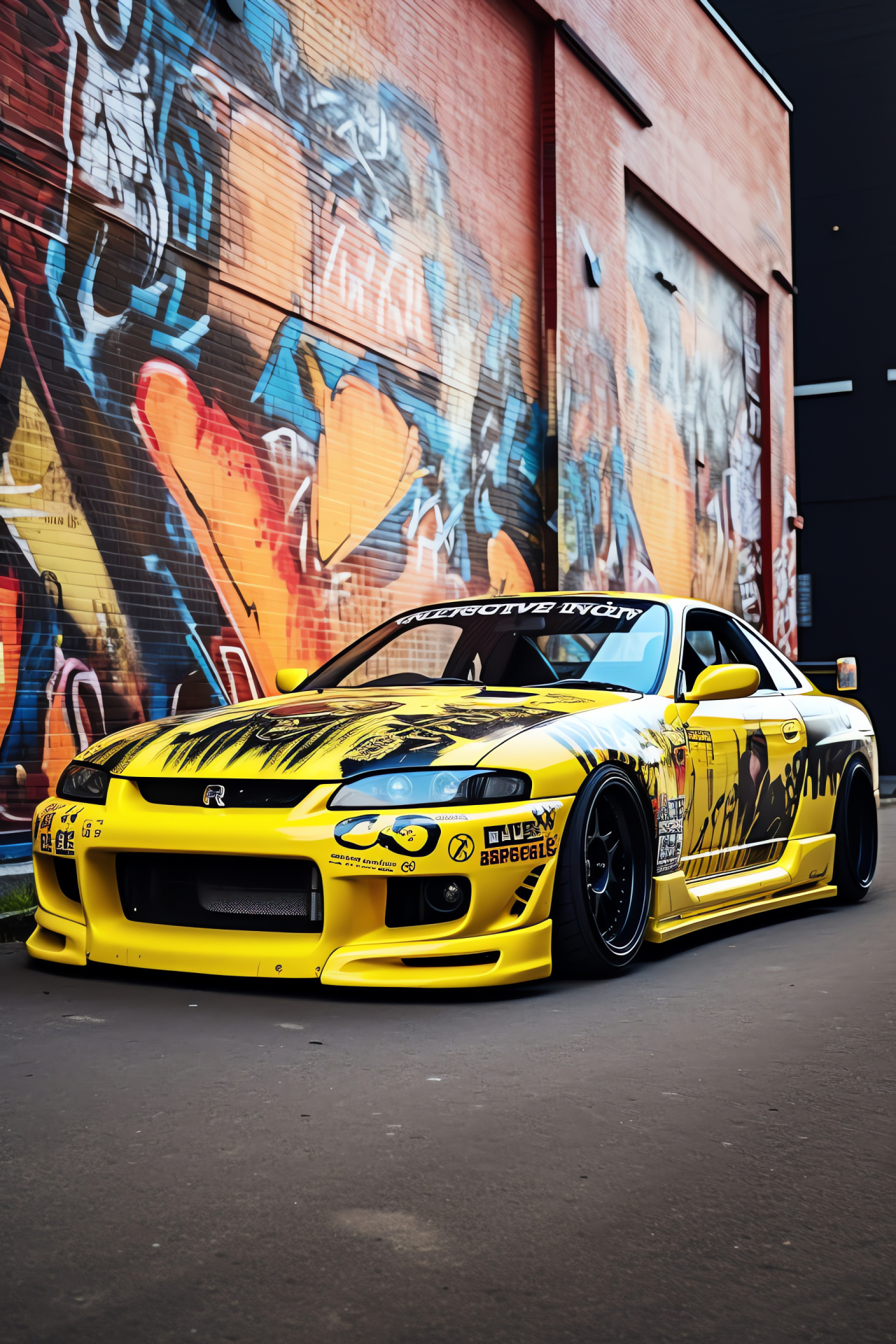 S15 Silvia, city life, sunflower hue, wall art, metropolitan district, HD Phone Wallpaper