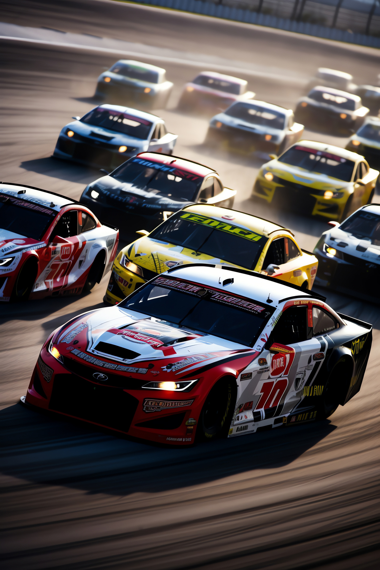 Nascar event, Speed racing, Talladega track, Competitive motorsport, Aerodynamic drafting, HD Phone Wallpaper