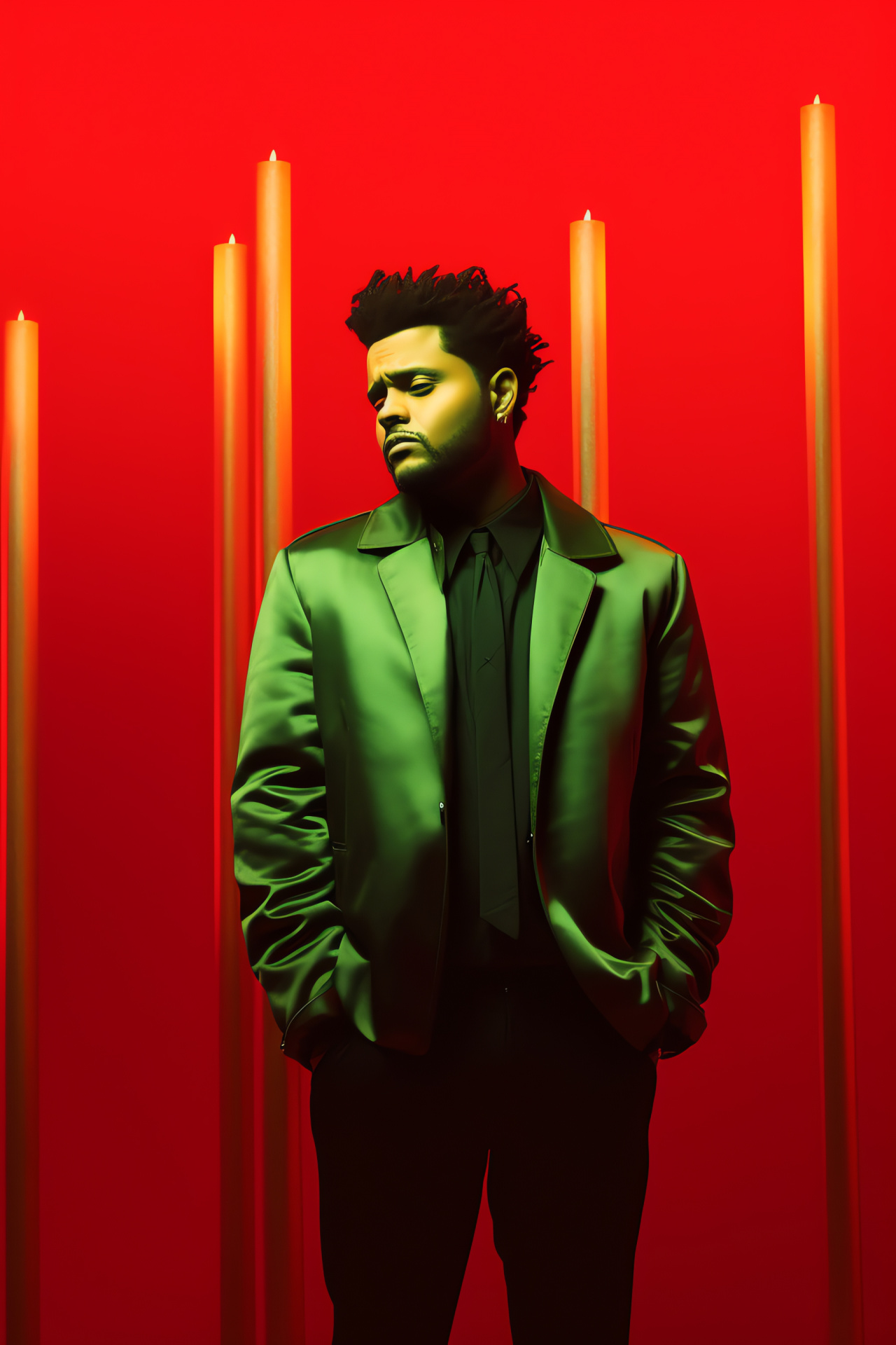 Award-winning Weeknd, Stunning eyes, Celebrity style, Achievement symbol, Entertainment prestige, HD Phone Wallpaper