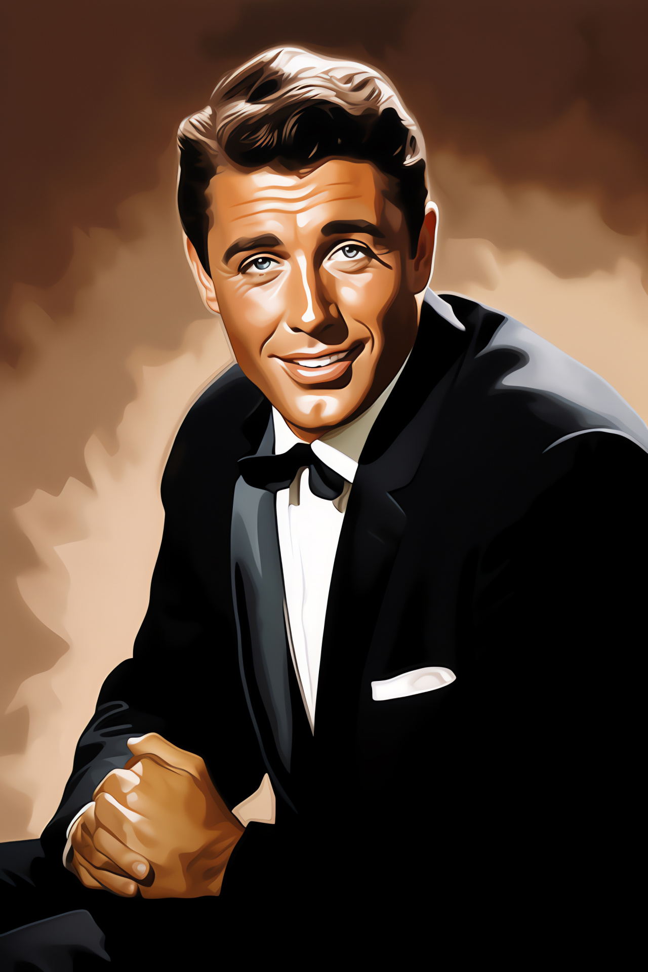 Peter Lawford, Rat Pack charm, Men's fashion, Debonair personality, Celebratory toast, HD Phone Image