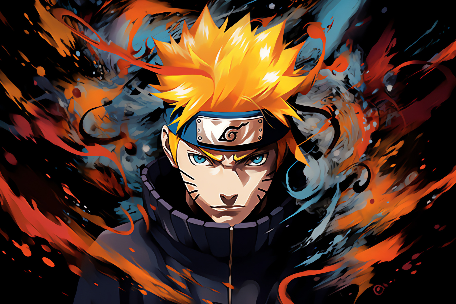 Naruto Uzumaki portrait, Shonen hero, Anime character visual, Manga series lead, Konoha village ninja, HD Desktop Wallpaper