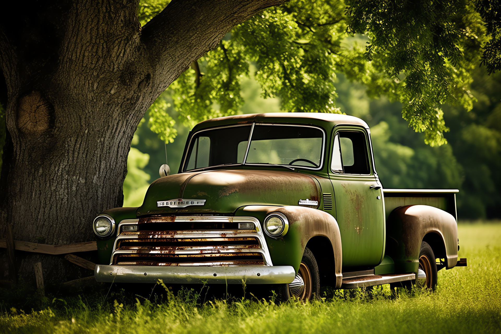 Rural Chevy truck, Farm vehicle, Countryside scenery, Agricultural heritage, Traditional farming, HD Desktop Wallpaper