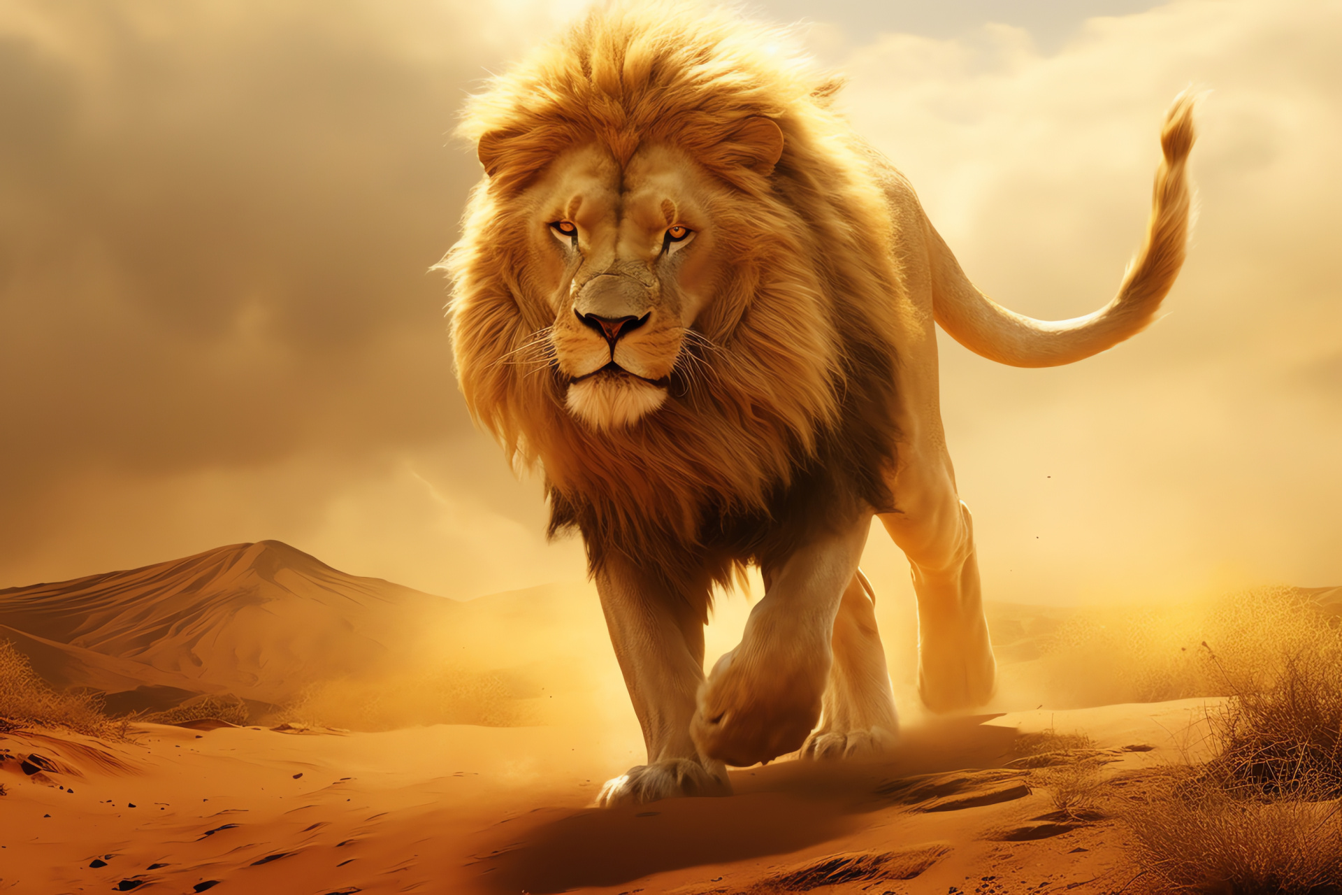 Aslan's quest, Narnian journey, Desert crossing, Epic landscape, Adventure theme, HD Desktop Image