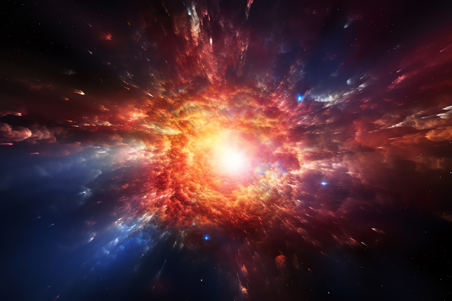 Supernova, Astral explosion, Star burst, Intergalactic scenery, Space science, HD Desktop Wallpaper