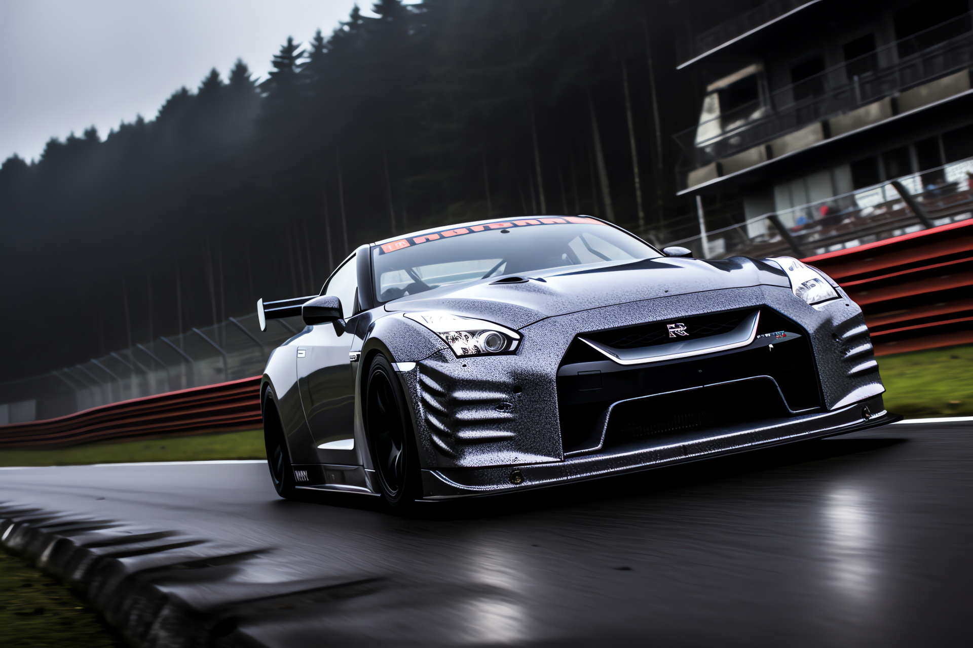 Nissan GTR R35, Nurburgring battle-ready, Aero-crafted Nismo, Racing silhouette, High-speed finesse, HD Desktop Wallpaper