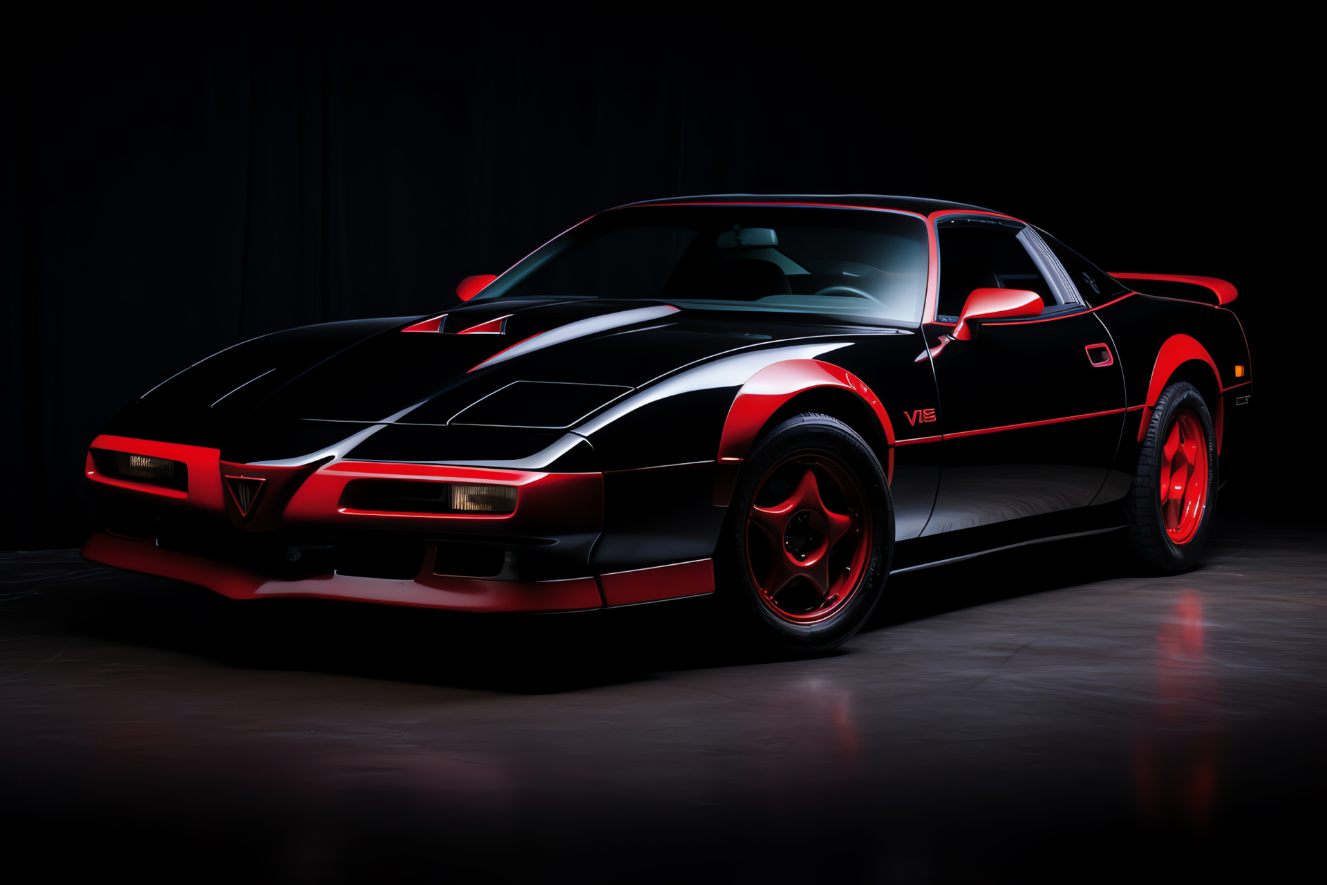 Ws6 Trans Am 1998 vintage, ebony sleekness, vermillion foundation, bold style, HD Desktop Wallpaper