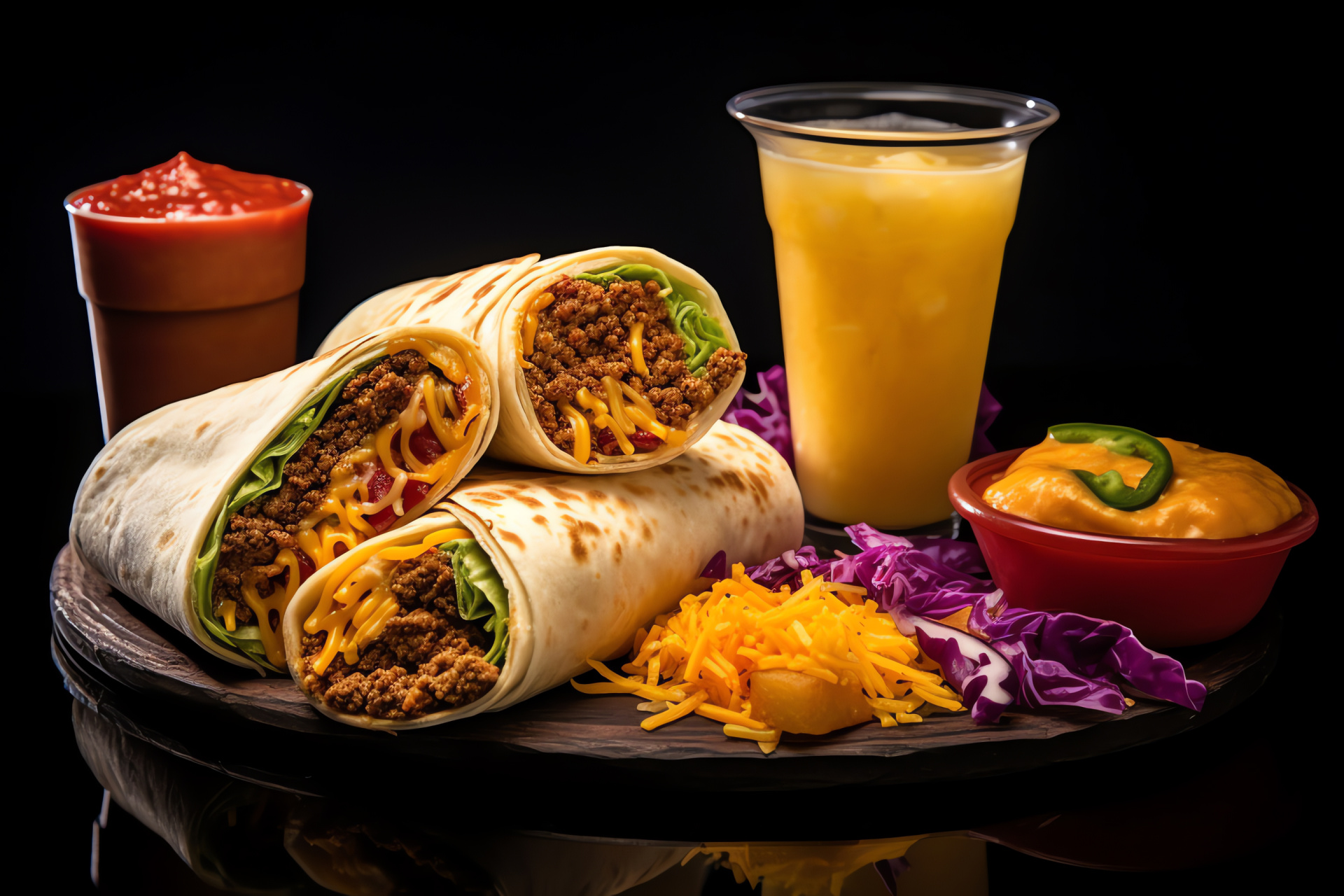 Morning menu, Taco Bell burritos, crispy hash, sweet delights, breakfast variety, HD Desktop Image