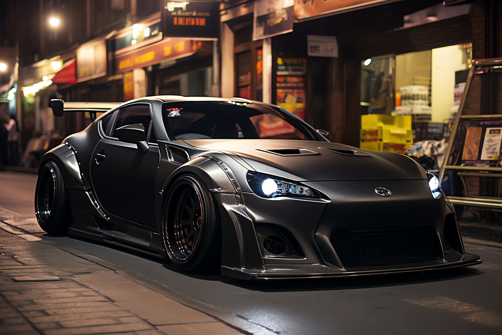 Harajuku vibe, Scion FR-S, Aftermarket tuning, Lowered suspension, Street performance, HD Desktop Wallpaper