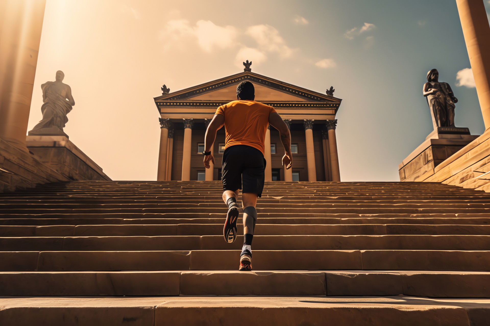 Rocky IV, Endurance run, Boxer training, Philadelphia steps, Workout sequence, HD Desktop Image