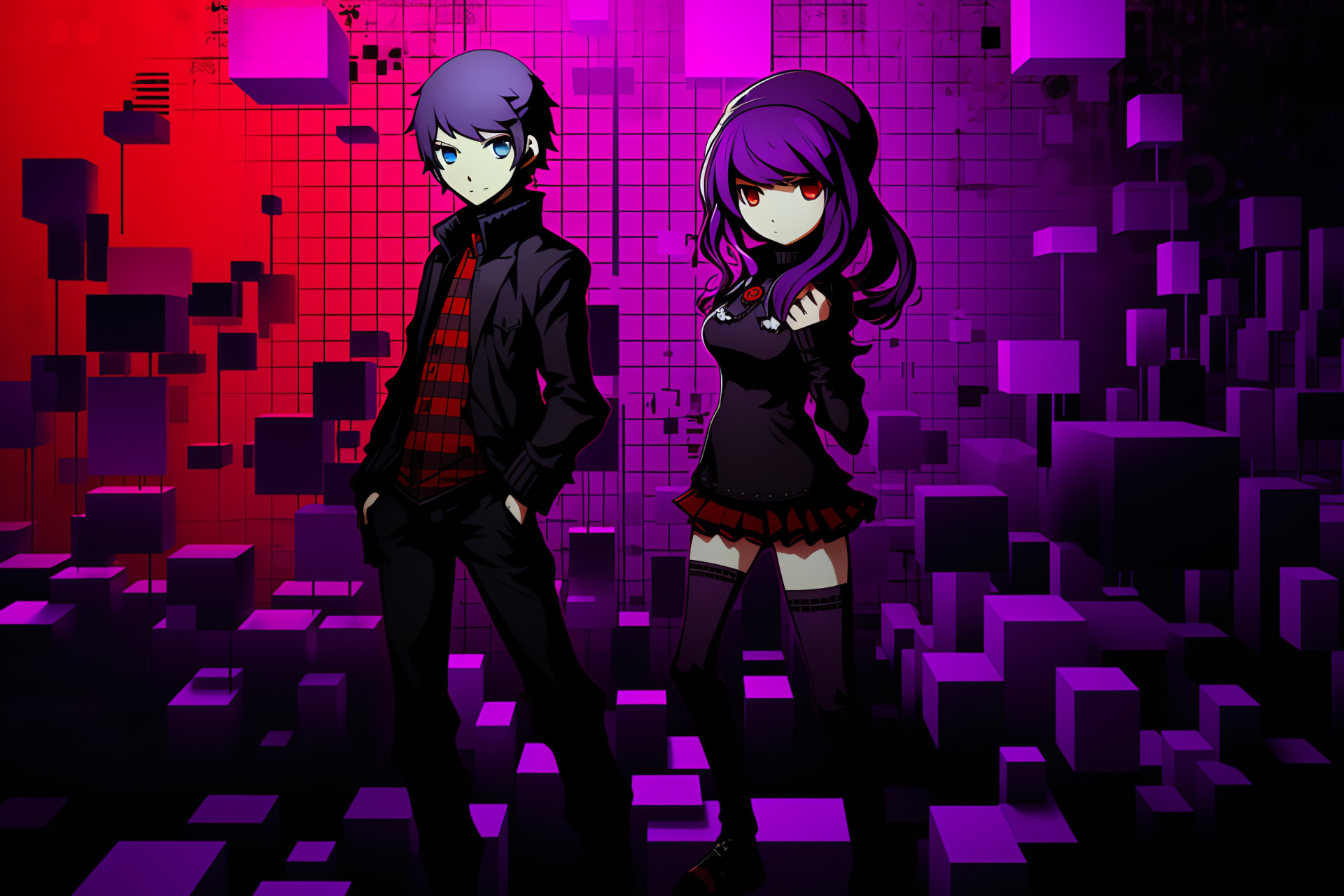 Persona Q, Main characters, JRPG genre, Persona series, Atlus game, HD Desktop Image