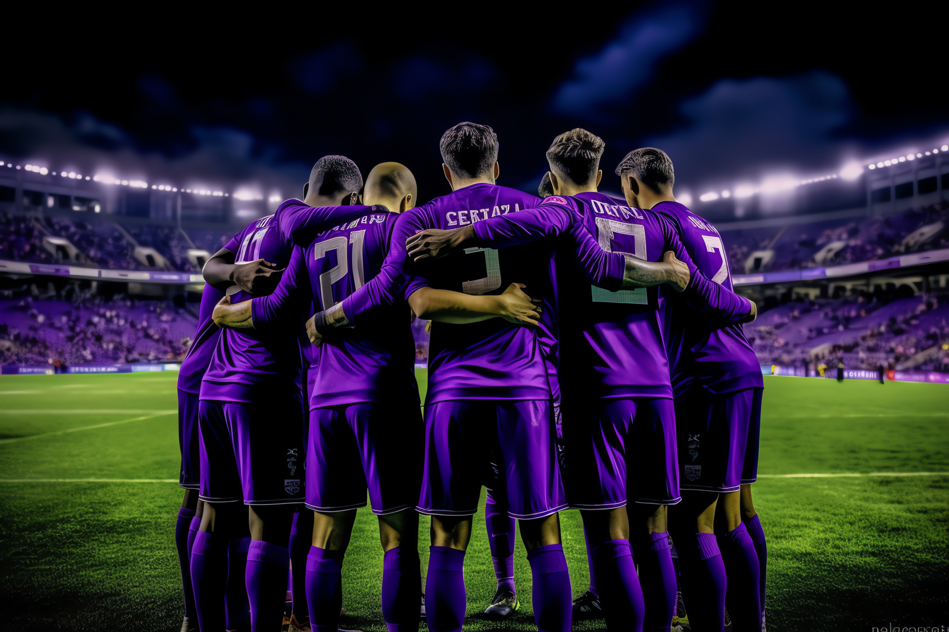 Orlando City soccer, Team unity, Match anticipation, Athlete focus, Club colors, HD Desktop Wallpaper