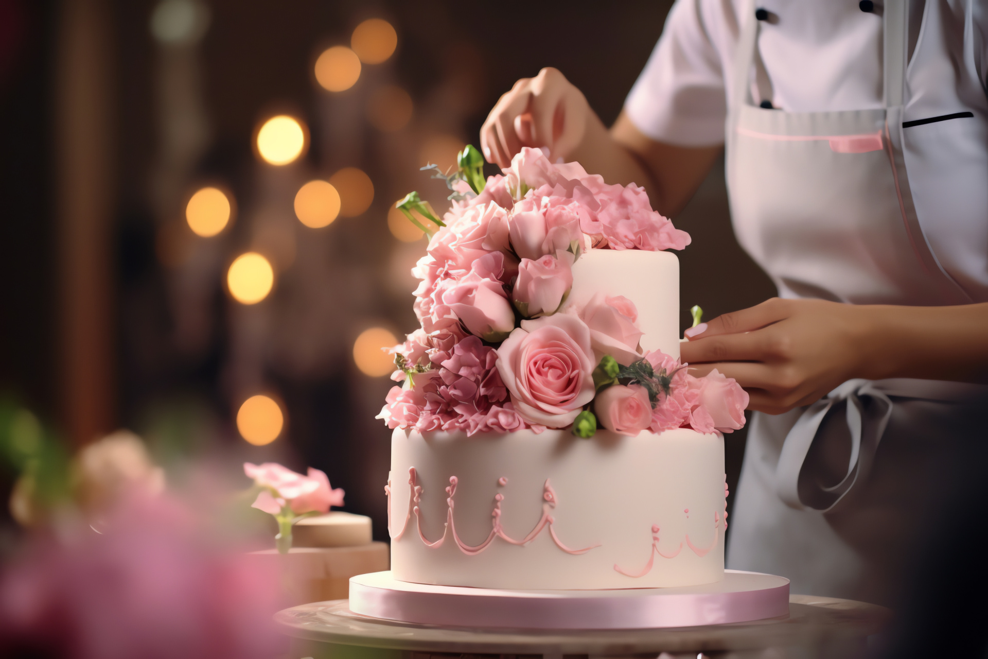 Artisan bakery, Expert pastry creation, Celebration centerpiece, Edible florals, Pastel cake design, HD Desktop Wallpaper