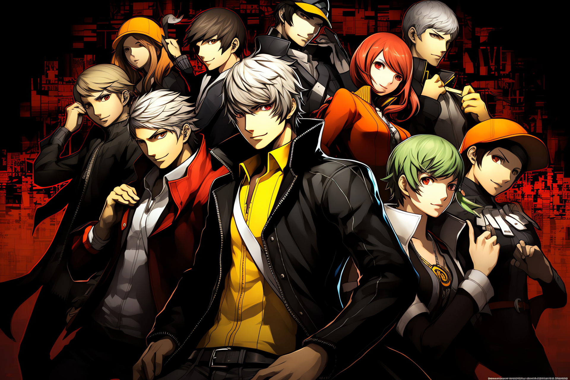 Persona 4 realm, Television dimension level, Comrades in arms, Nemesis Shadow Mitsuo, Boss confrontation, HD Desktop Image