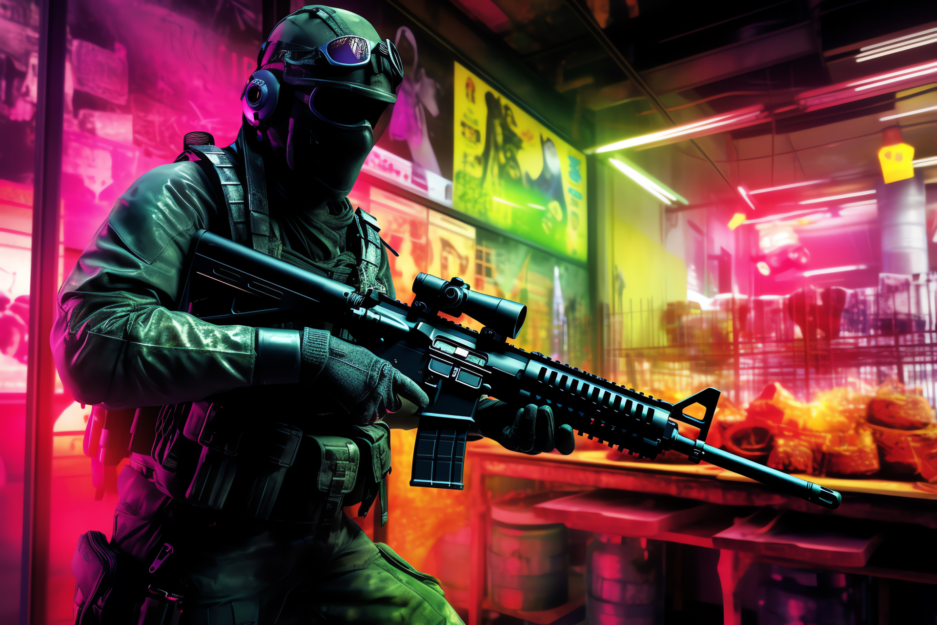 Soap and Price MW2, Famed partnership, Military apparel, Iconic rifle, Rugged appearance, HD Desktop Image