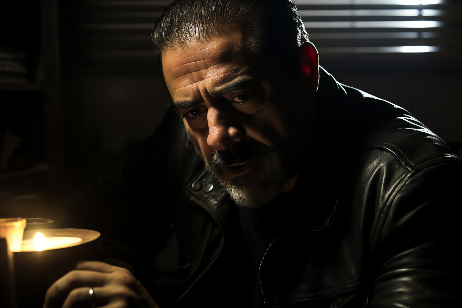 Negan pivotal scene, The Walking Dead narrative, Tense negotiation, Zombie series, Television drama, HD Desktop Image