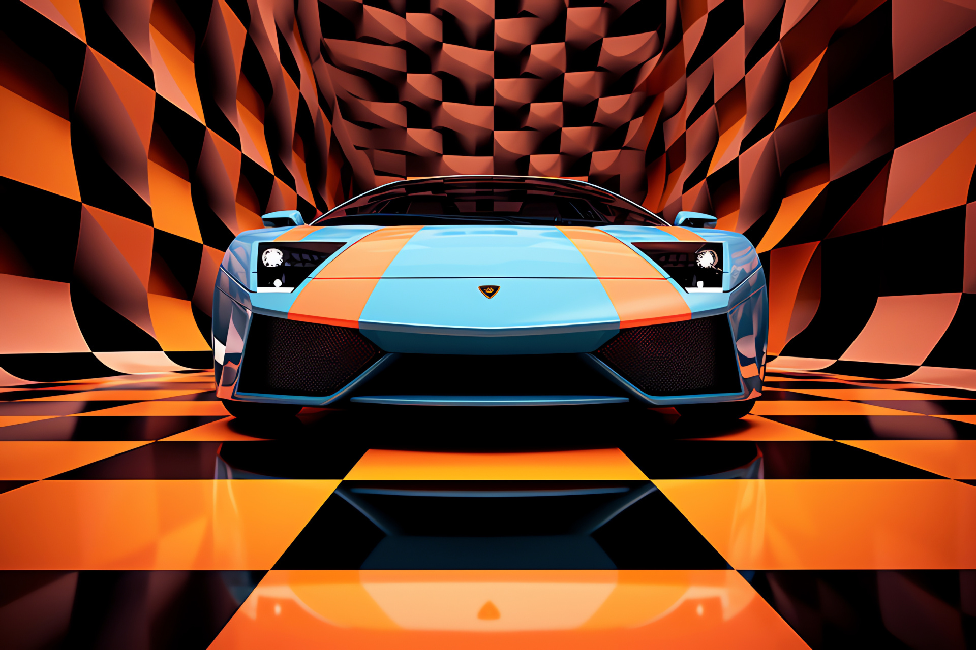 Murcielago, Abstract art backdrop, Super sports cars, Italian design, Automotive aesthetics, HD Desktop Image