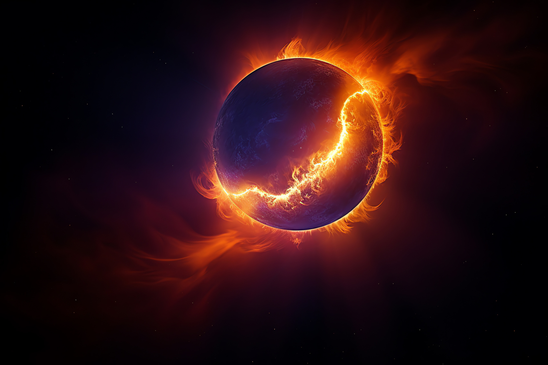 Astrophysical event, Solar obscurity, Cosmic theater, Celestial angles, Space-time magnificence, HD Desktop Image