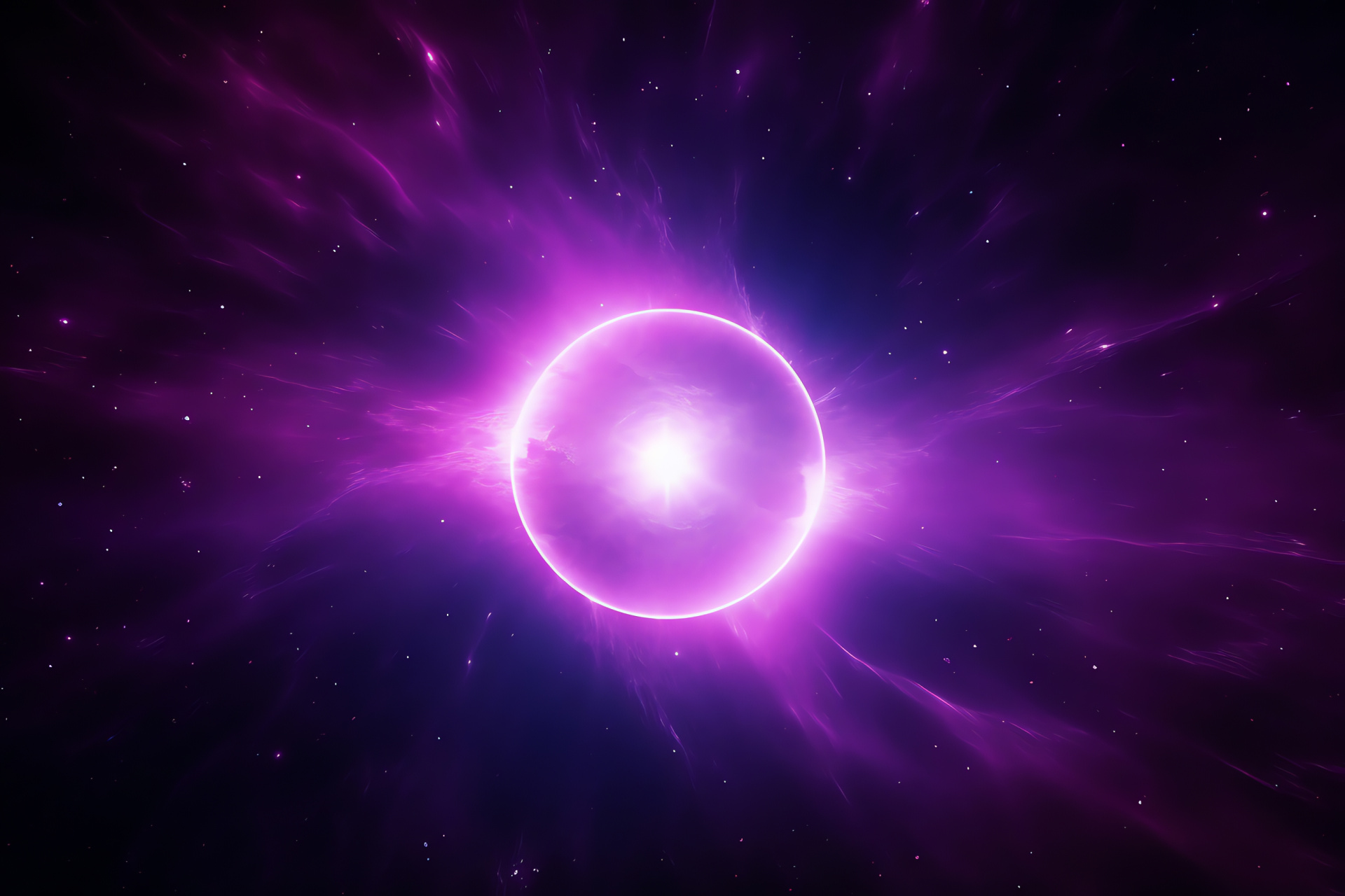 Cosmic purple star, Space wonder, Celestial radiance, Spectacular interstellar phenomenon, Galactic glow, HD Desktop Image