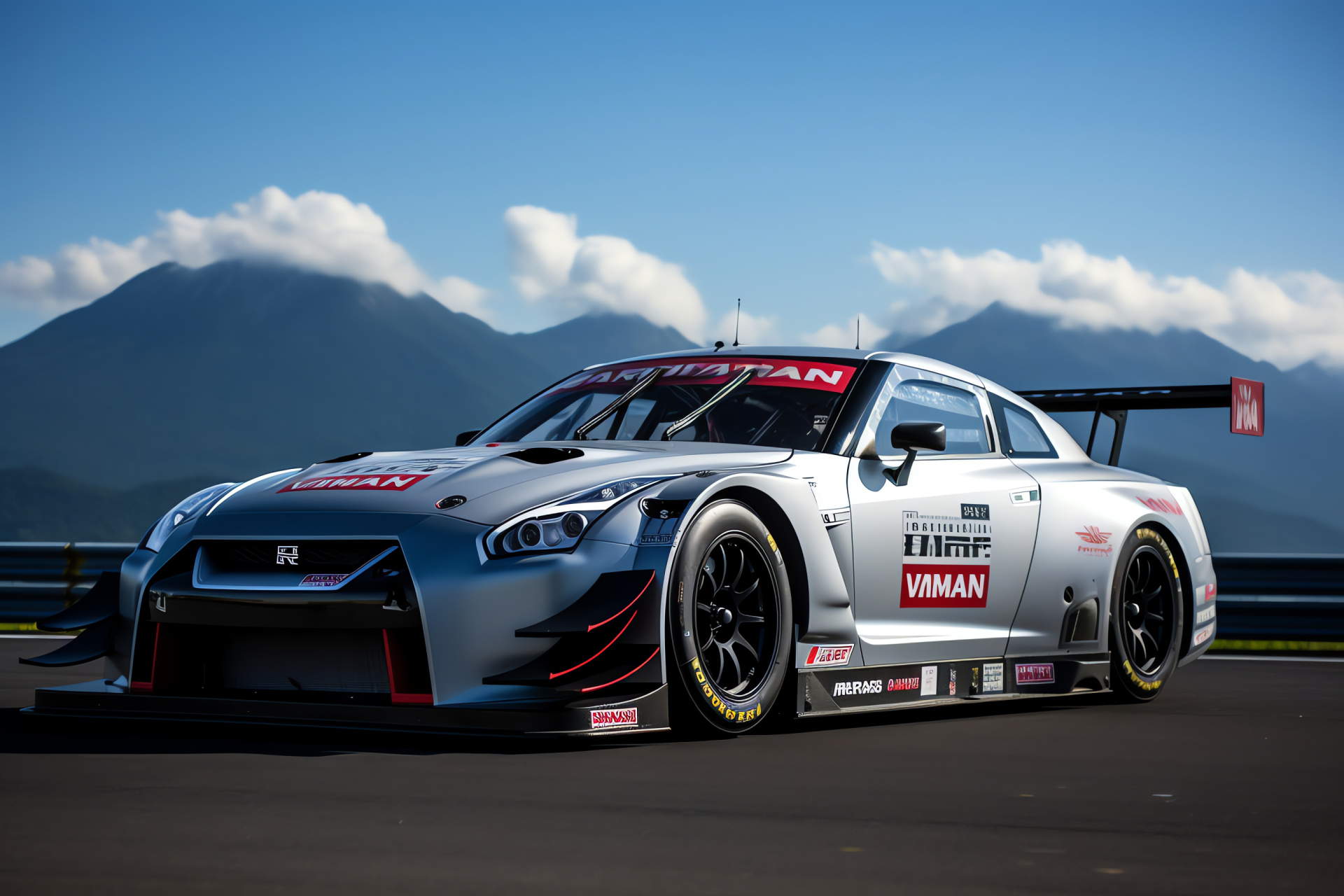 Nismo power, Nissan racing, Mount Fuji icon, Track performance, GT-R NISMO graphics, HD Desktop Wallpaper
