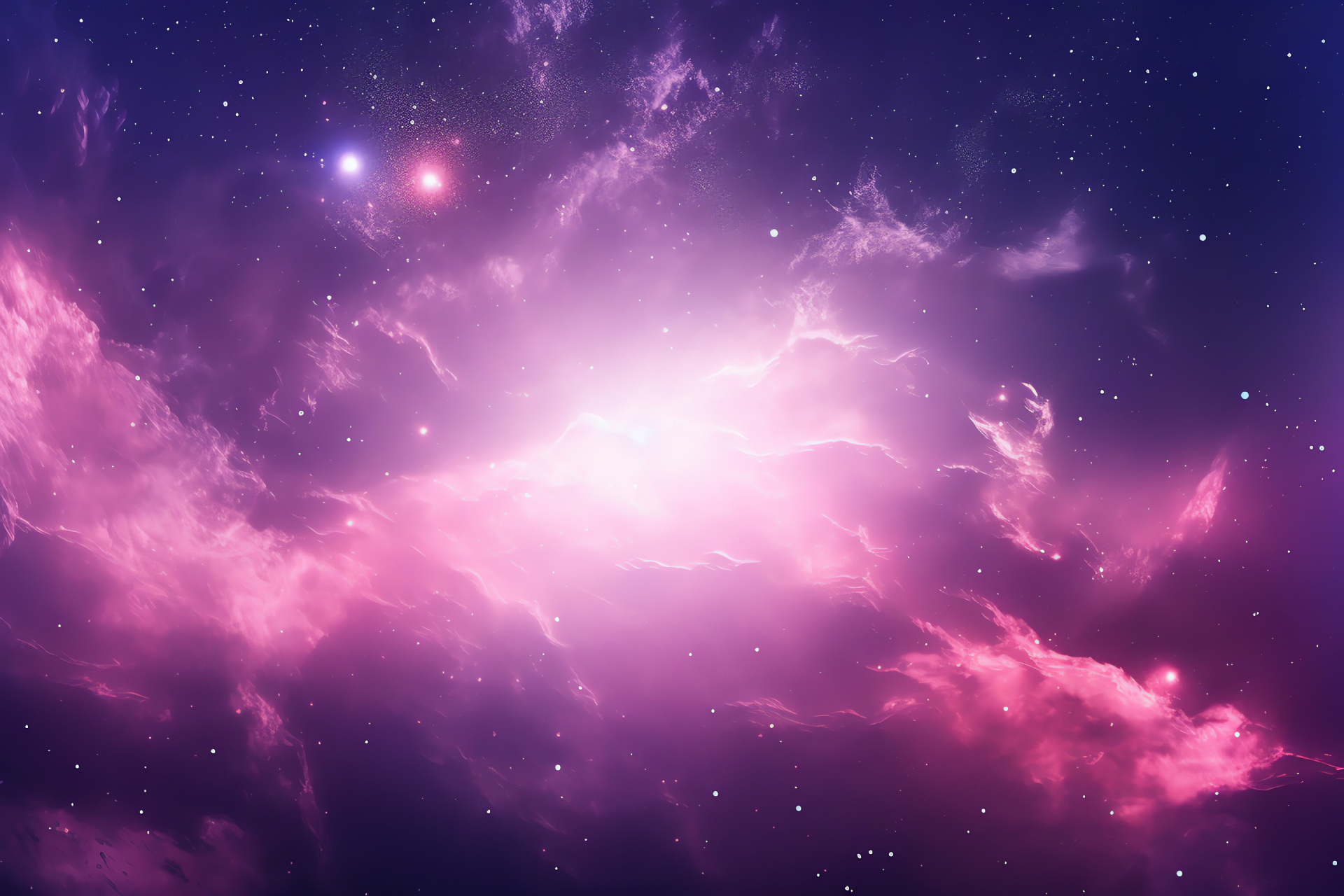 Universe panorama, Cosmic canvas, Galactic scape, Pink hues, Space expanse, HD Desktop Image