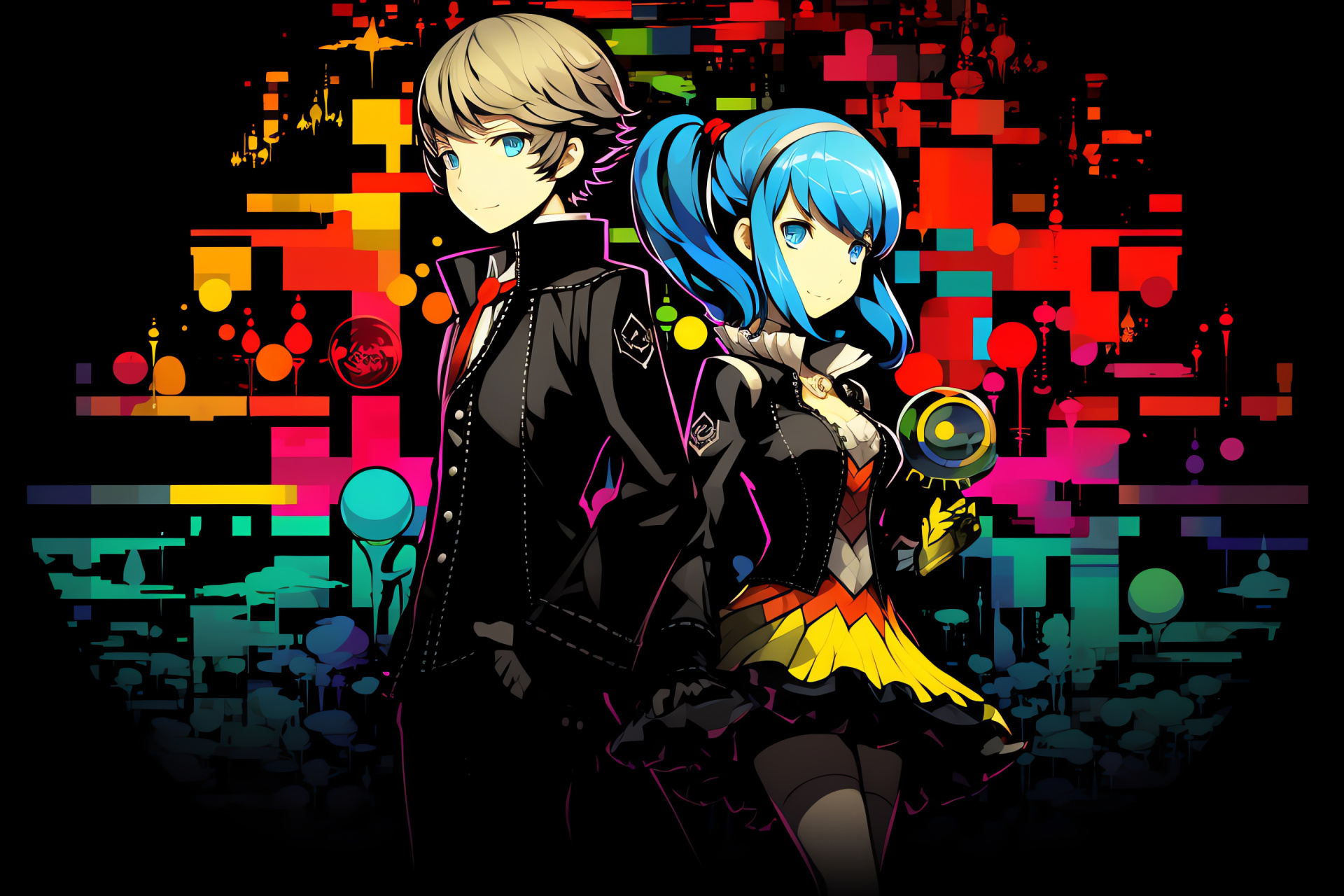 Persona Q, Ensemble, Yukiko Amagi, Naoto Shirogane, Dynamic avatars, HD Desktop Wallpaper