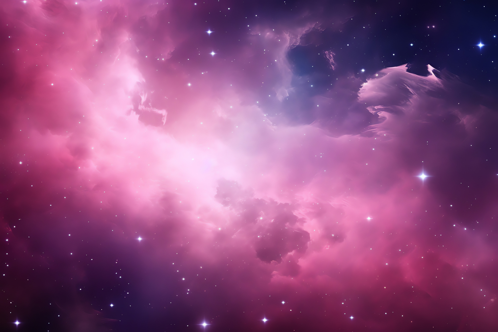 Pink Universe expanse, Complete celestial show, Intergalactic starscape, Starfield panorama, Galactic majesty, HD Desktop Image