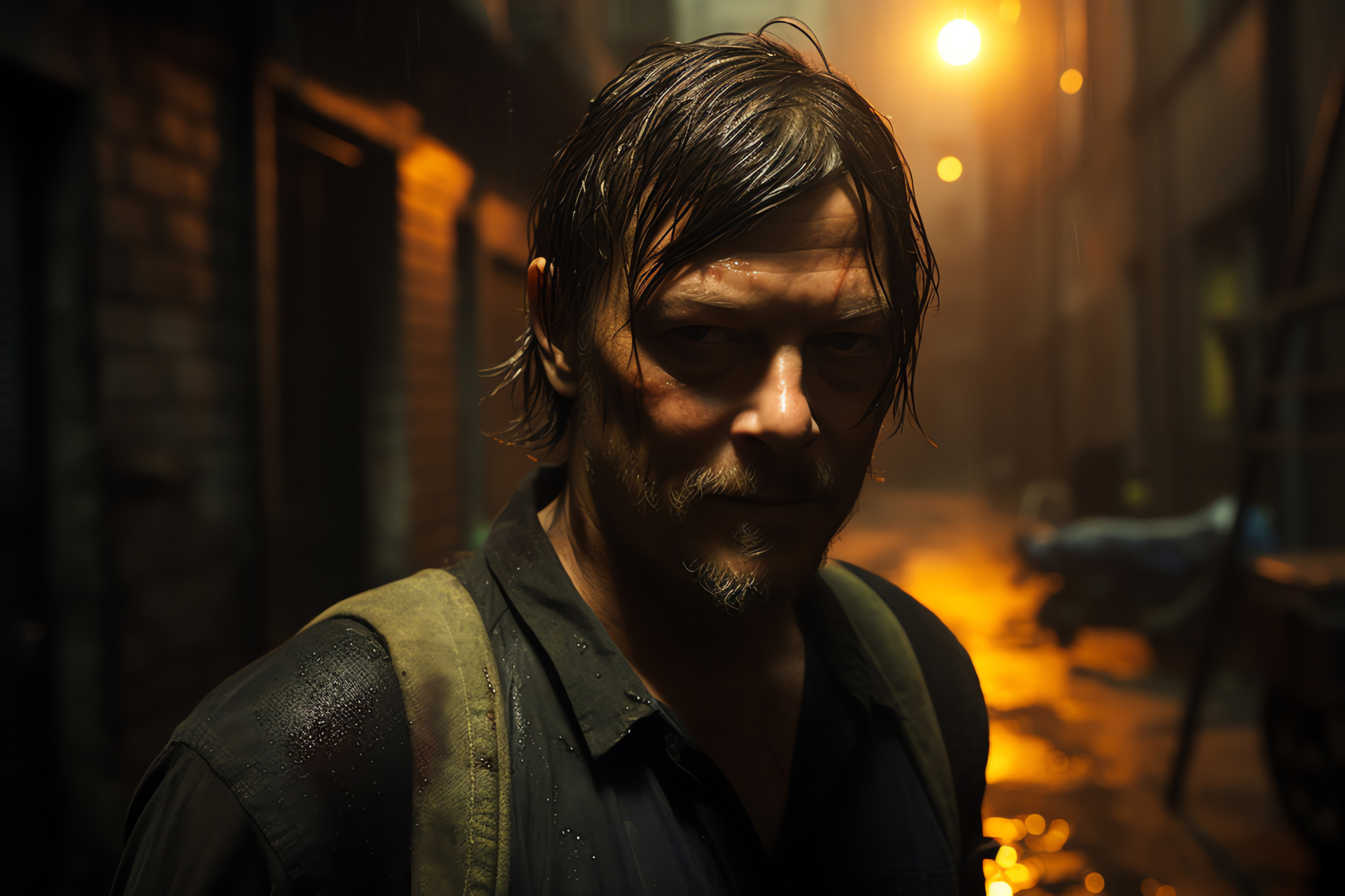 Actor Norman Reedus, Filmography, Cult classic film, Video game adaptation, Camera focus, HD Desktop Image