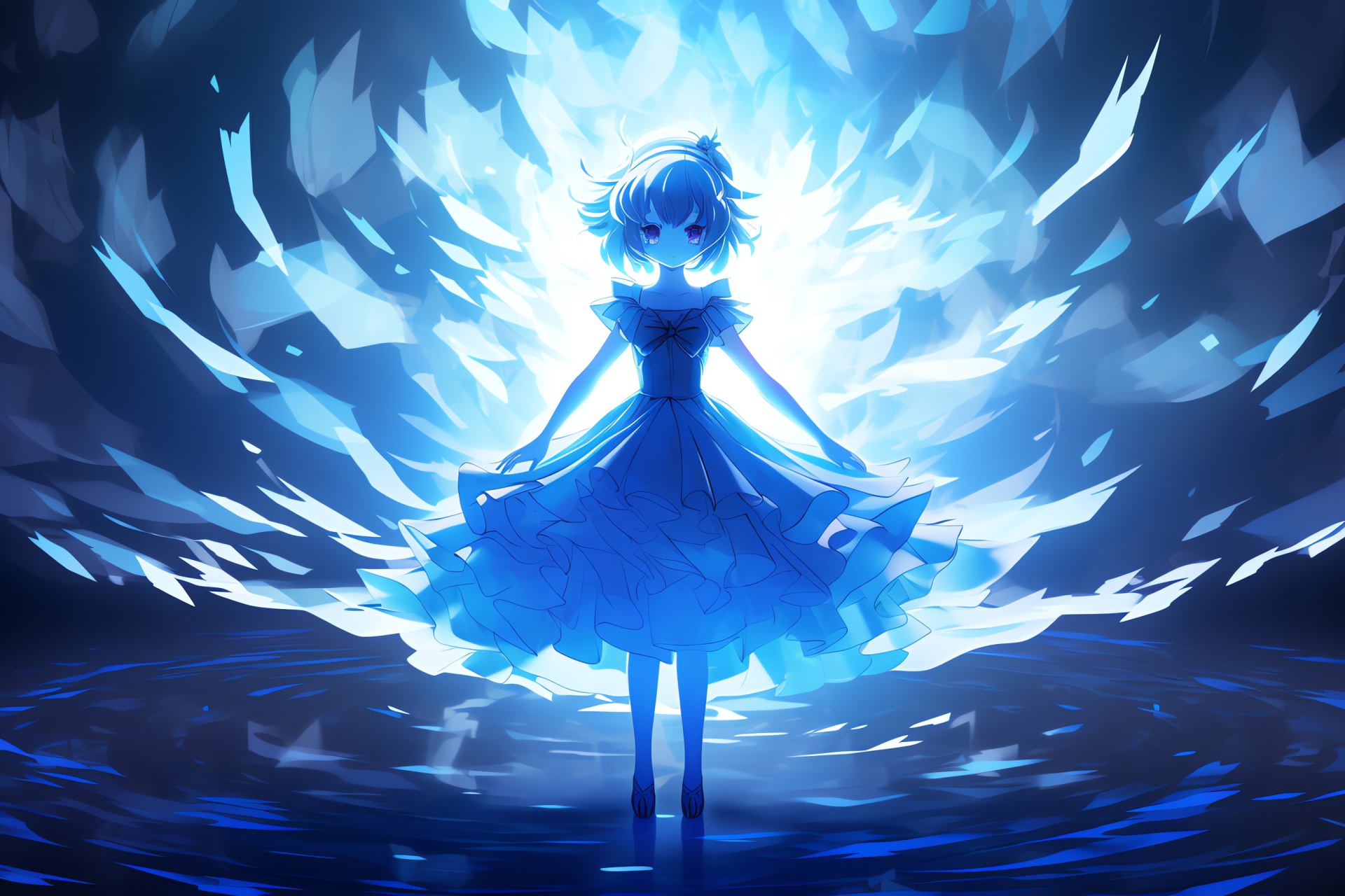 Cirno character, Fan-favorite ice fairy, Gensokyo inhabitant, Touhou project fandom, Manga adaptations presence, HD Desktop Wallpaper