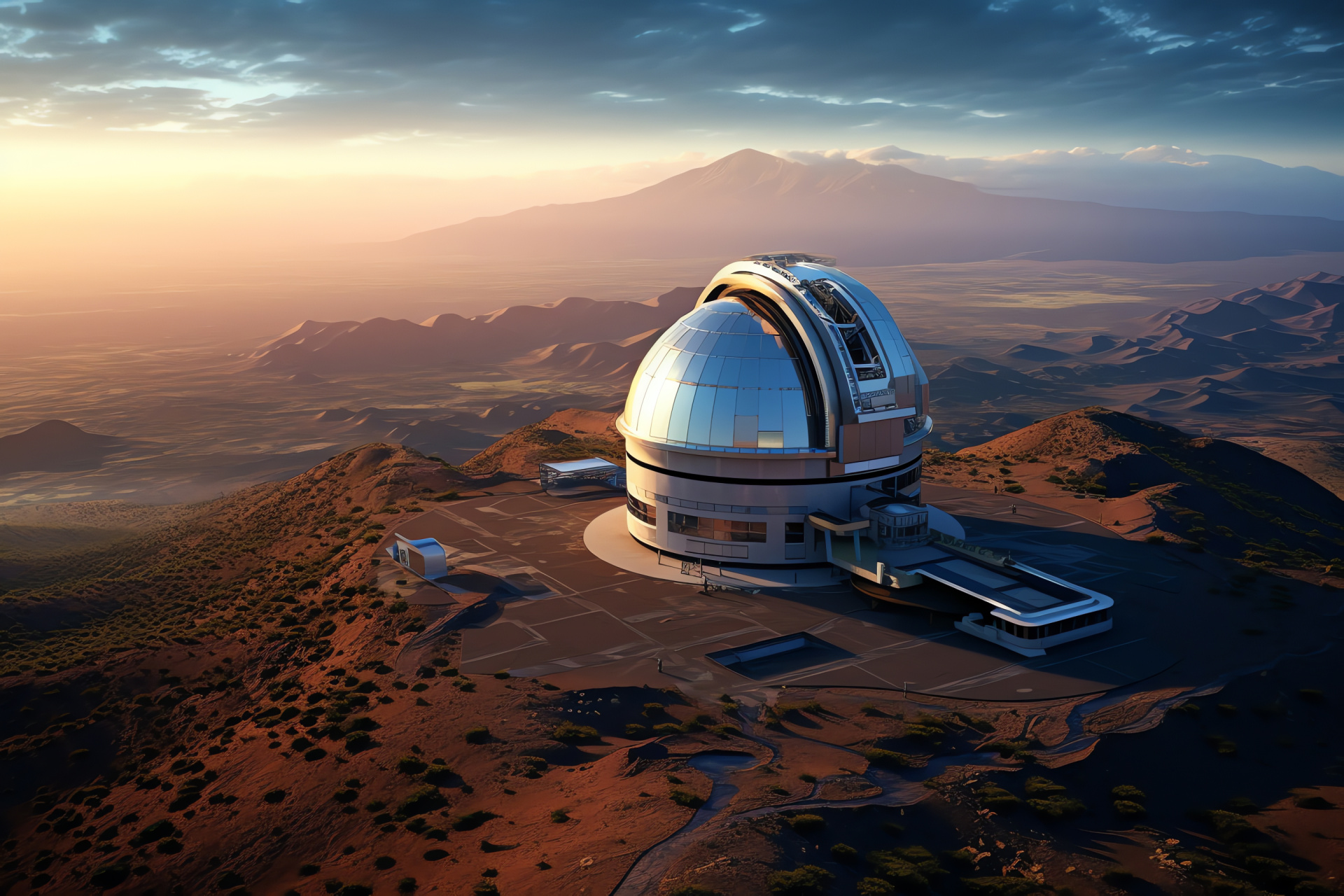 Tmt Observatory invention, Human aspiration, Earth survey, Exploration tribute, Aerial scientific vantage, HD Desktop Image