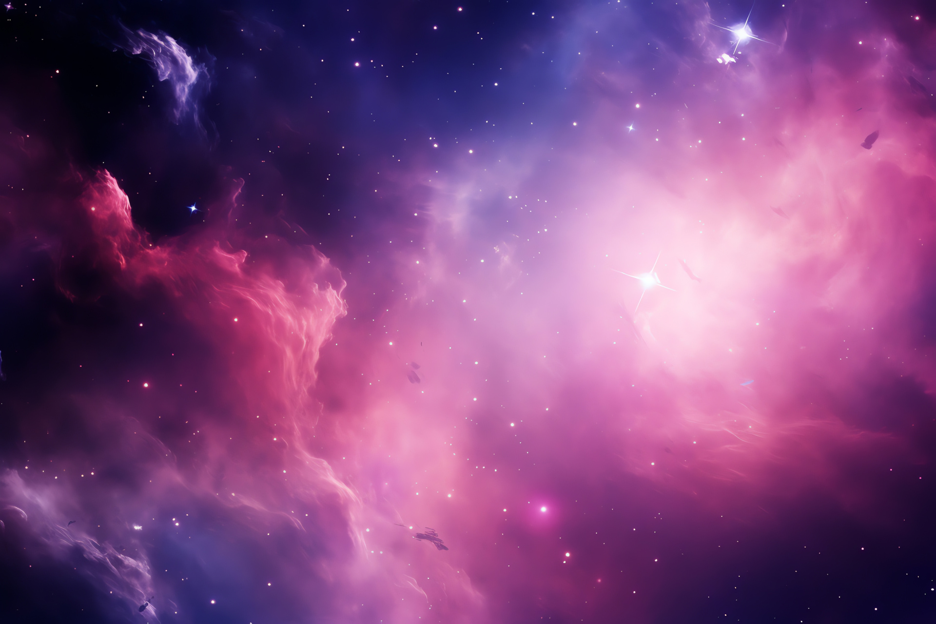 Pink Nebulae, Expansive astro vista, Starlight canvas, Astral wonders, Universe mystery, HD Desktop Wallpaper