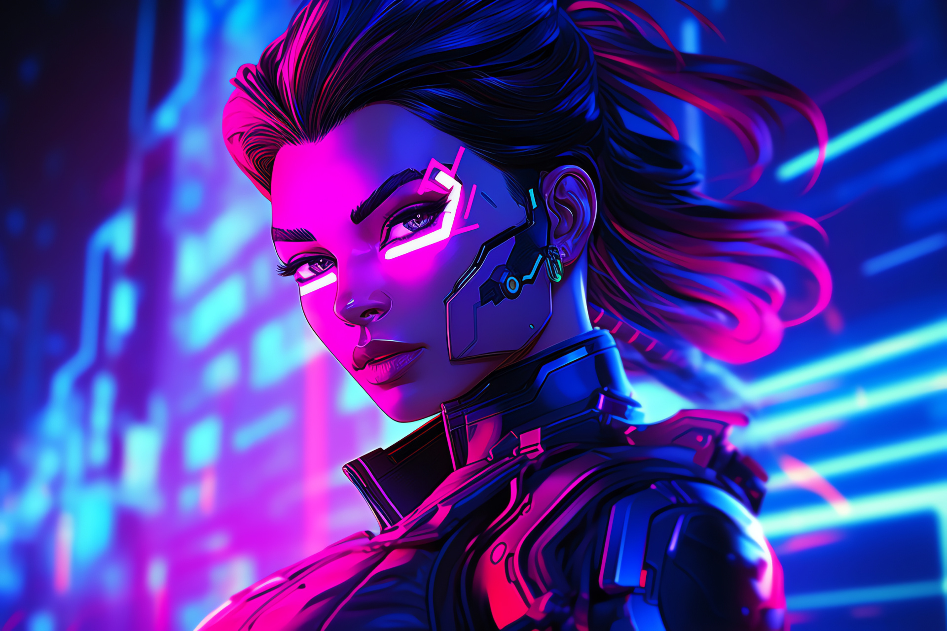 Overwatch antagonist Widowmaker, Formidable gaming adversary, Azure eyes, Sleek video game combatant, Virtual world's peril, HD Desktop Wallpaper