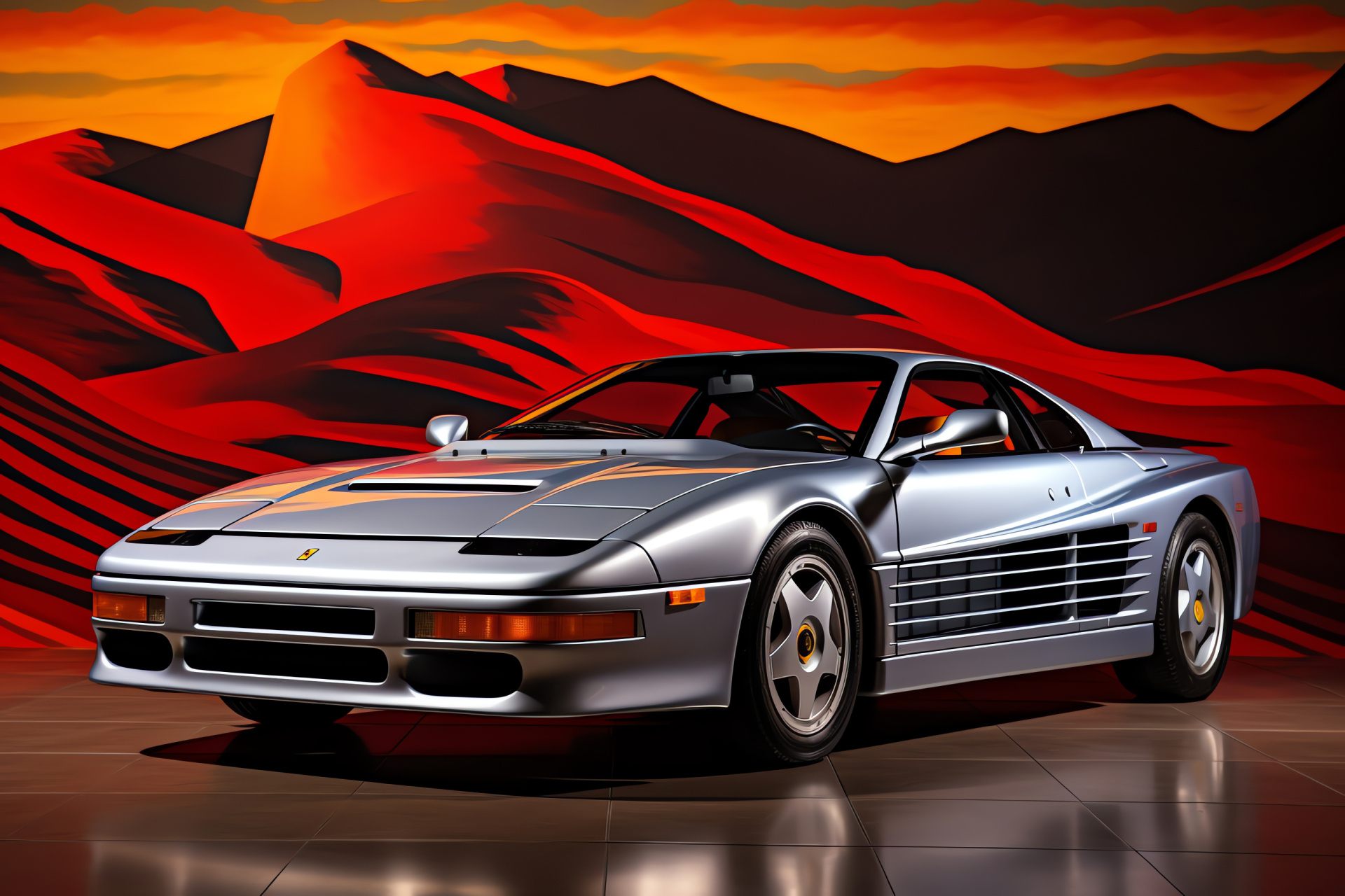 Ferrari Testarossa '98, Striking appearance, Motoring backdrop, Automotive passion, Design sophistication, HD Desktop Image