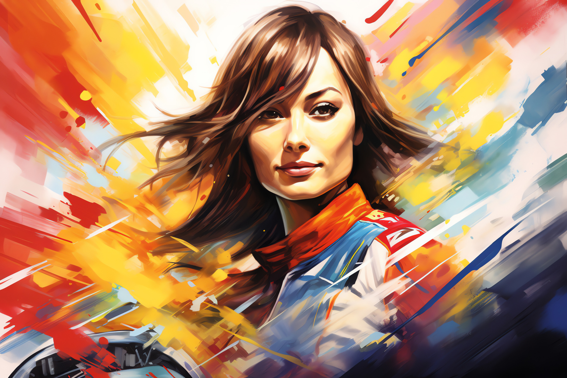 Olivia Wilde as Suzy Miller, Rush movie, Formula 1 drama, High-speed action, Racing cinematic, HD Desktop Image