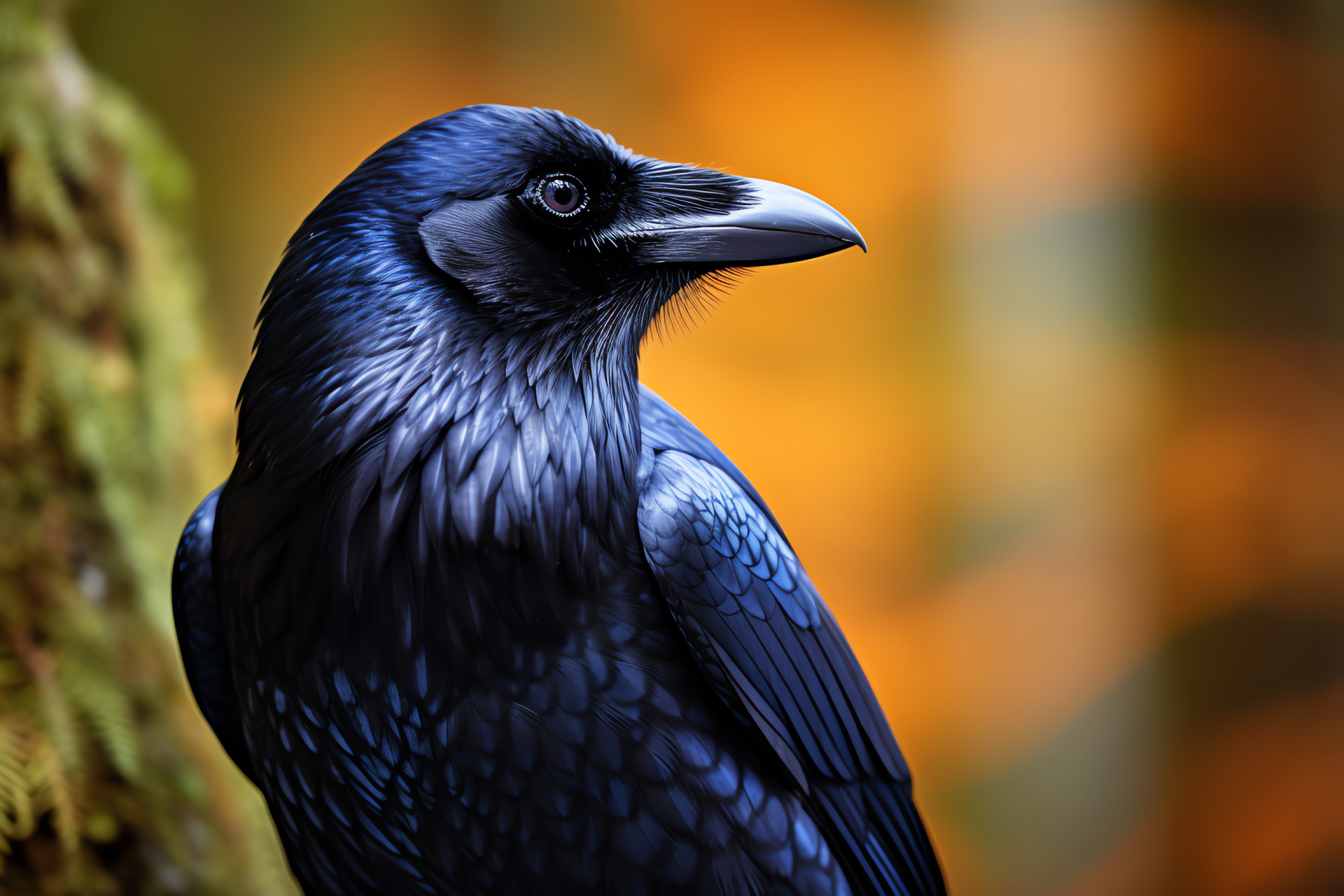 Raven intelligence, birdwatchers favorite, corvidae family, feather iridescence, bird of prey, HD Desktop Image