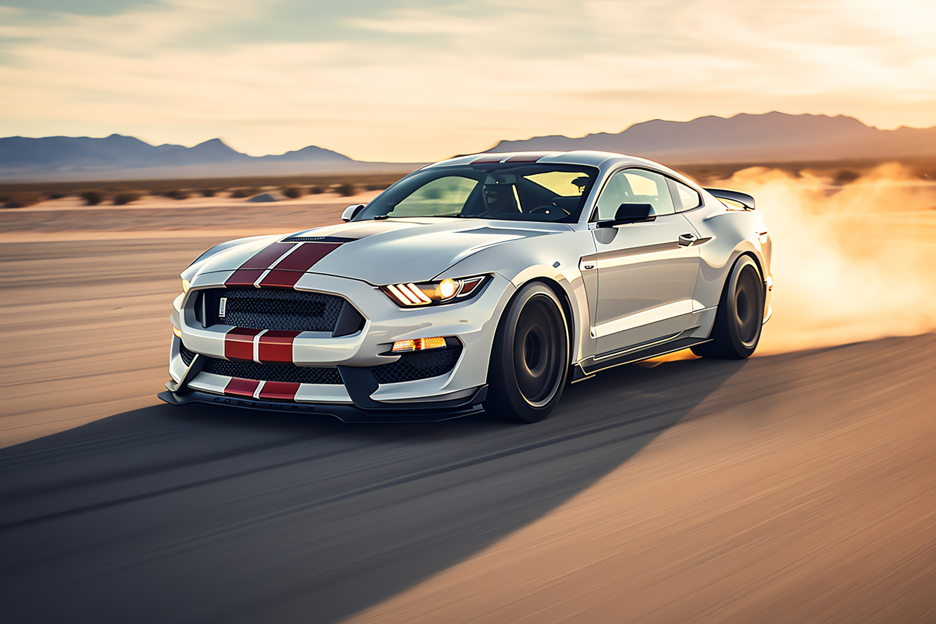 Shelby Mustang GT350R Heritage Edition, performance vehicle, racetrack dynamics, automotive photography, powerful engine, HD Desktop Wallpaper