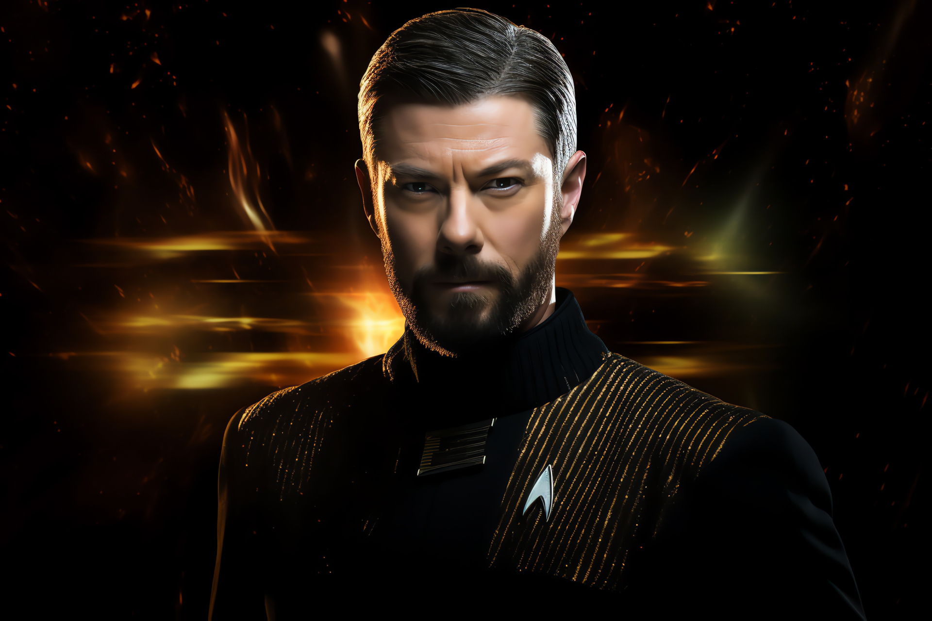 William Riker, Star Trek universe, Starship enterprise officer, Commanding presence, Federation of Planets, HD Desktop Wallpaper