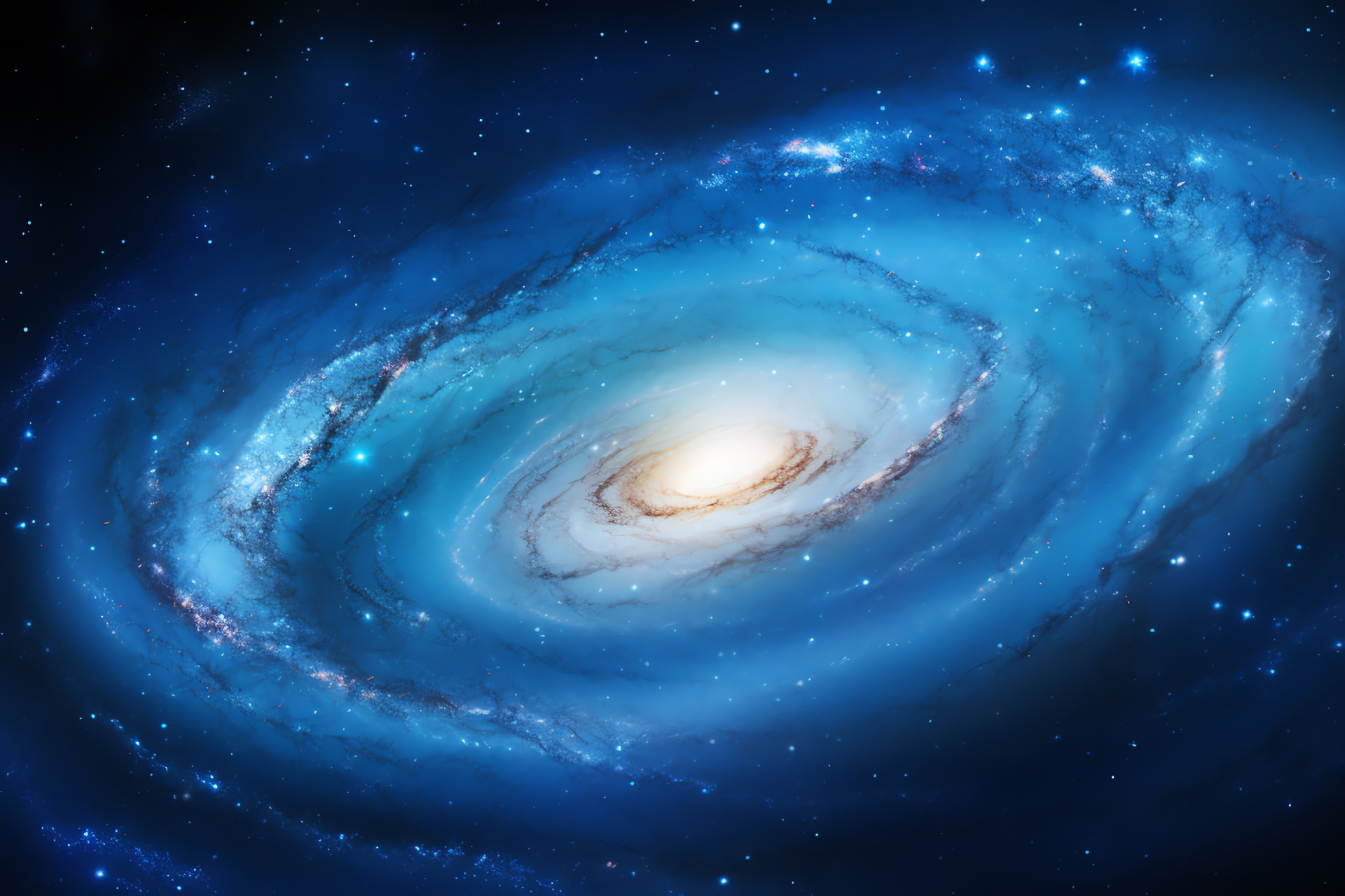 Stellar neighbor Andromeda, Spiral cosmic beauty, Starfield immensity, Galactic hues, Interstellar composition, HD Desktop Image