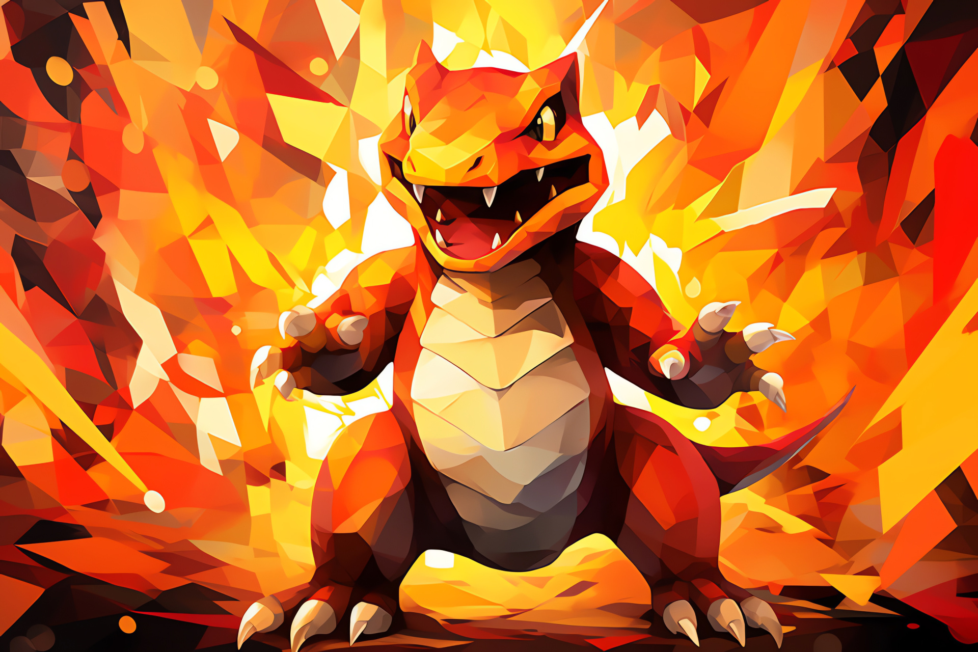 Charmeleon, Fire breathing, Sturdy claws, Reptilian Pokemon, Elevation status, HD Desktop Image