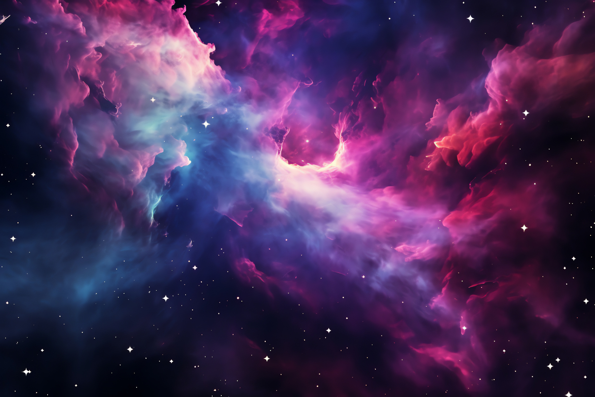 Nebulous formation, Cosmic vibrancy, Astral radiance, Interstellar glow, Stellar phenomenon, HD Desktop Image