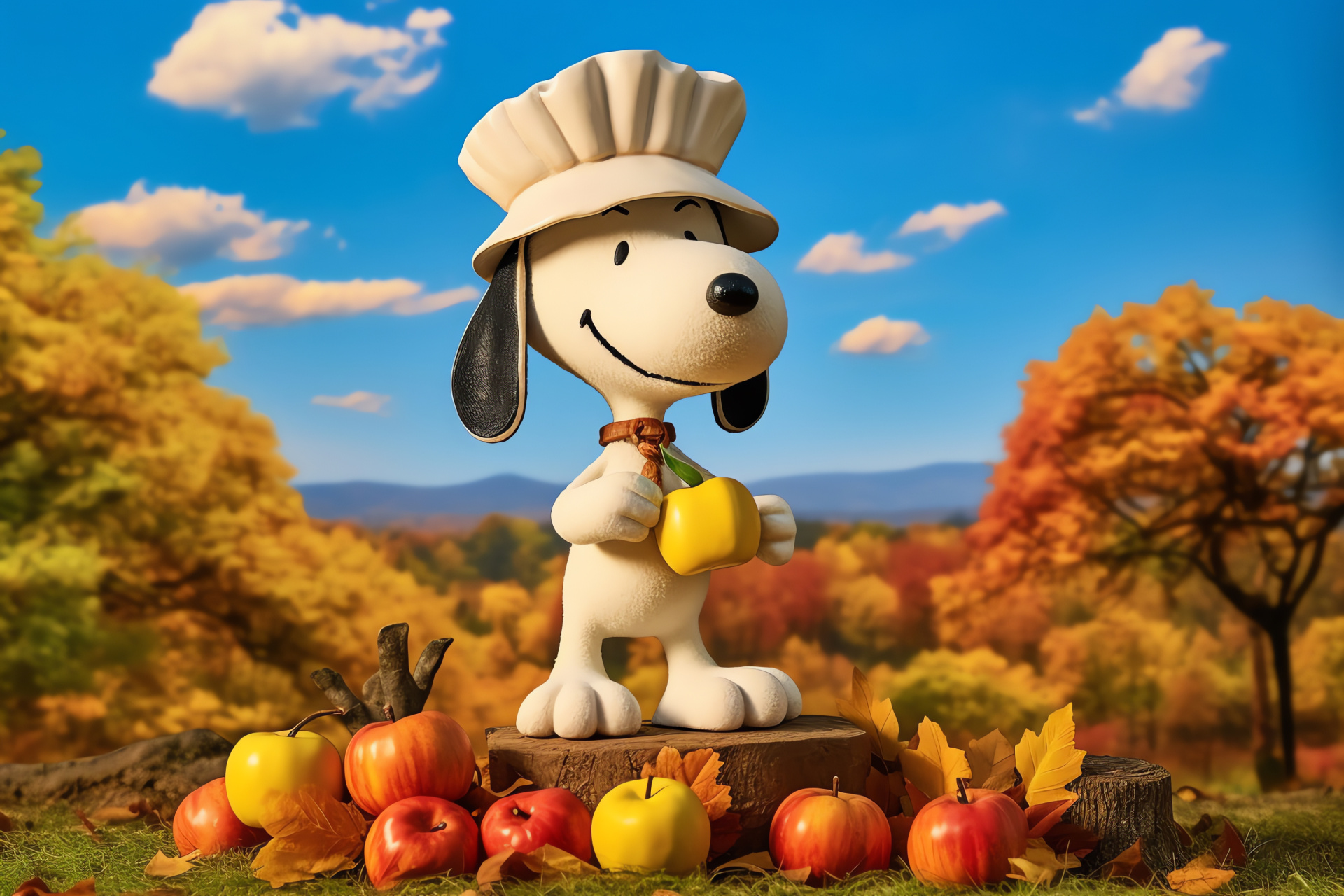 Thanksgiving scene, Cartoon characters, Autumn holiday, Colonial outfit, Comic strips, HD Desktop Wallpaper