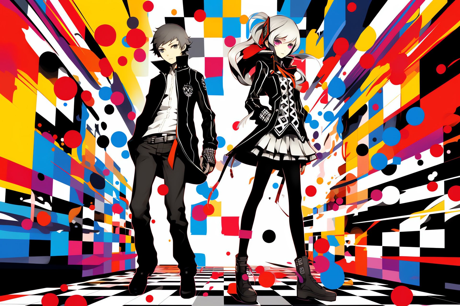 Persona Q plot, Mitsuru Kirijo intellect, Akihiko Sanada boxing, Blue eyes attention, Strategic fight scenes, HD Desktop Wallpaper