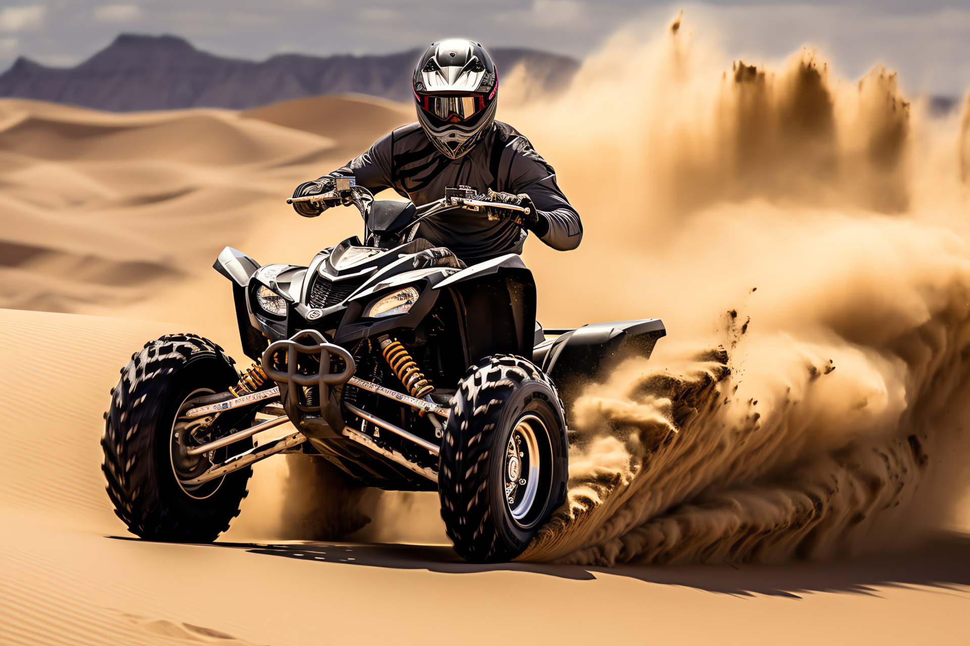 Yamaha Raptor 700, Baja desert ride, Sport ATV model, Dirt-ready posture, Engineered for rough terrain, HD Desktop Wallpaper