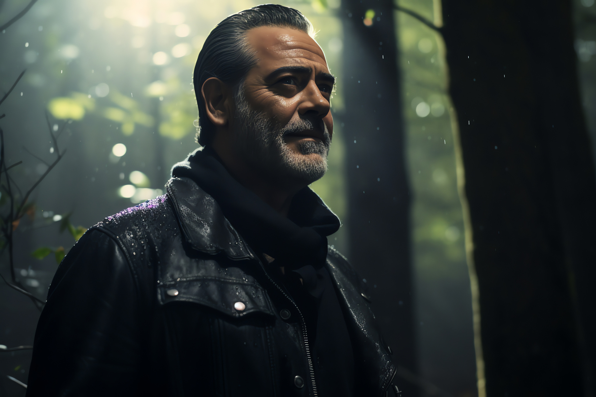 Negan monologue, apocalyptic survival theme, Saviors leader, The Walking Dead, dramatic framing, HD Desktop Wallpaper