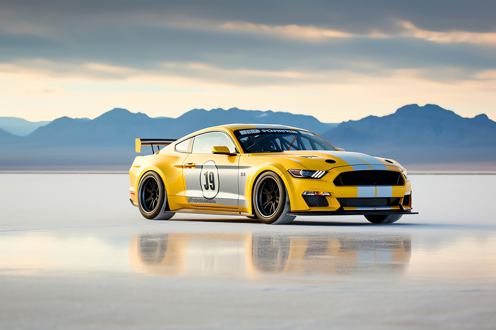 Shelby Mustang GT350R, High-speed flats, Aerodynamic enhancements, Racing decal, Performance benchmarks, HD Desktop Wallpaper