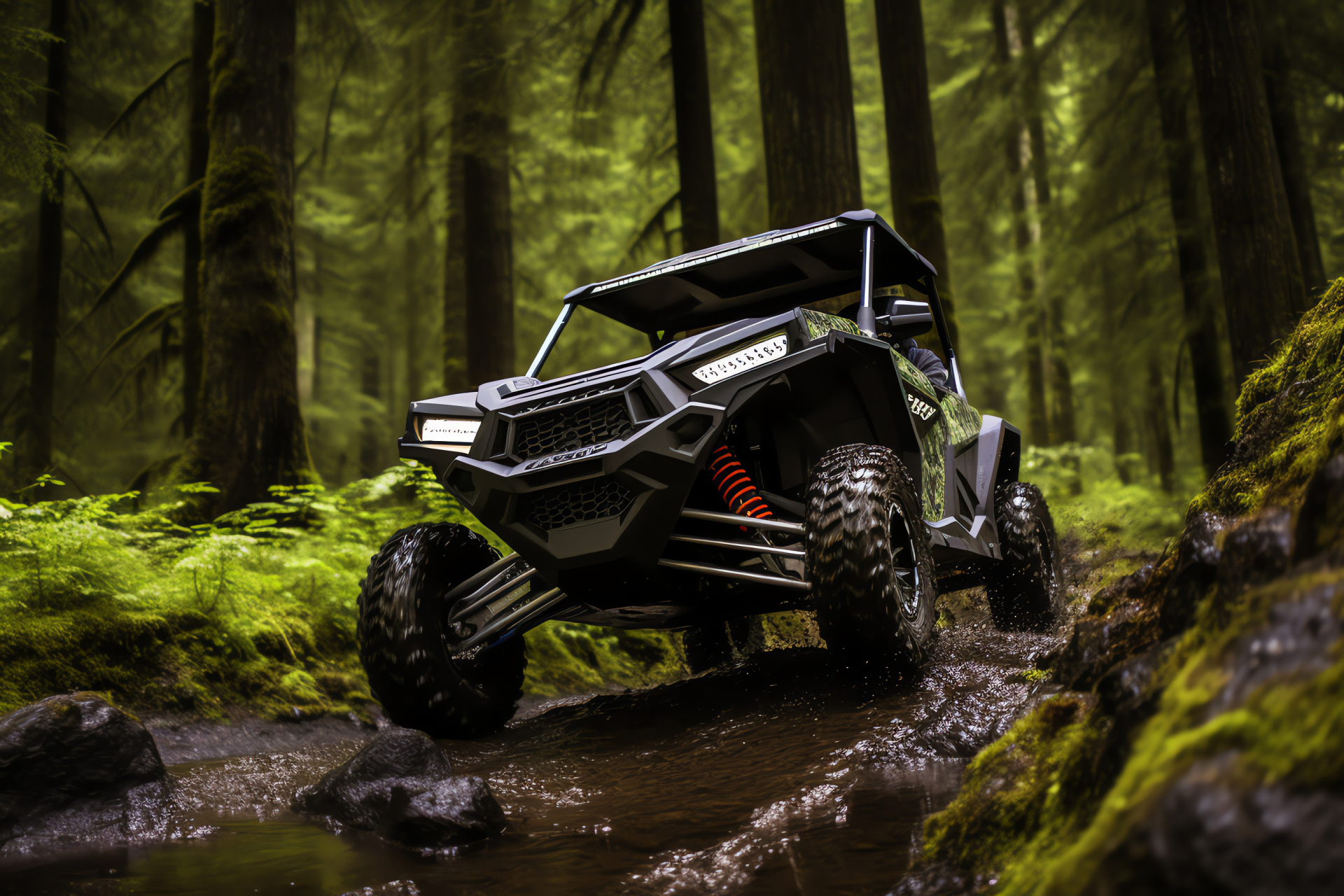Polaris RZR, Oregon trails, Trail S 1000 variant, forest environment, adventure vehicle, HD Desktop Wallpaper